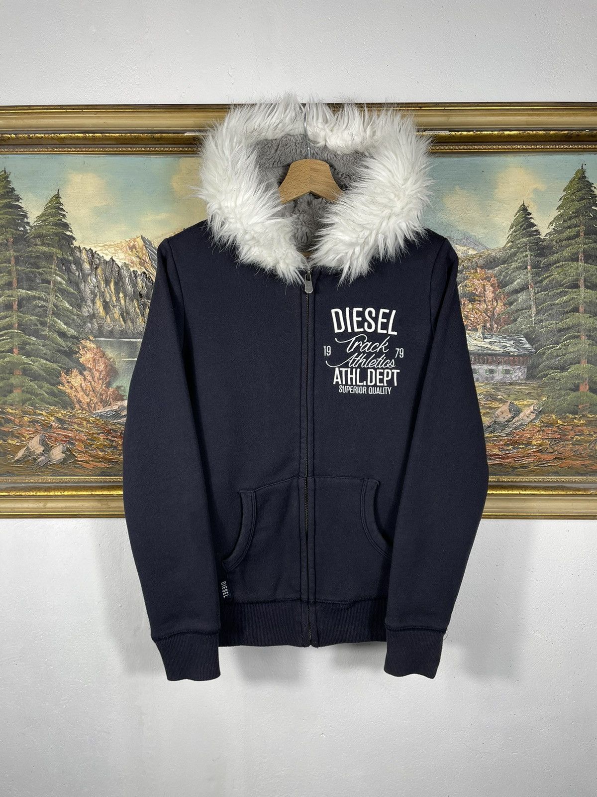 【00s】DIESEL ファージャケット 00s DIESEL fur sweat jacket