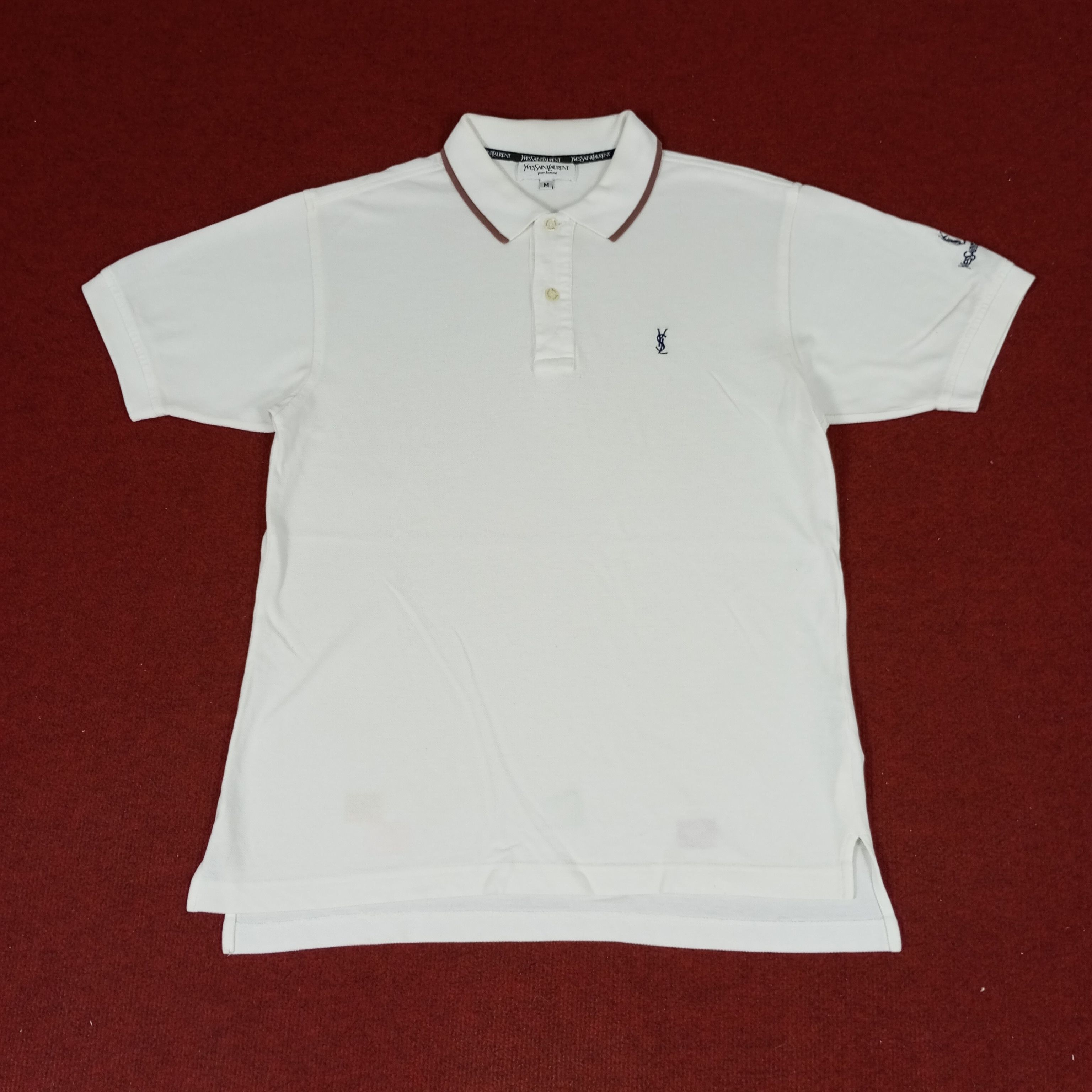 Vintage × Yves Saint Laurent Yves Saint Laurent Luxury Brand YSL Logo Design Polos Size US M / EU 48-50 / 2 - 1 Thumbnail