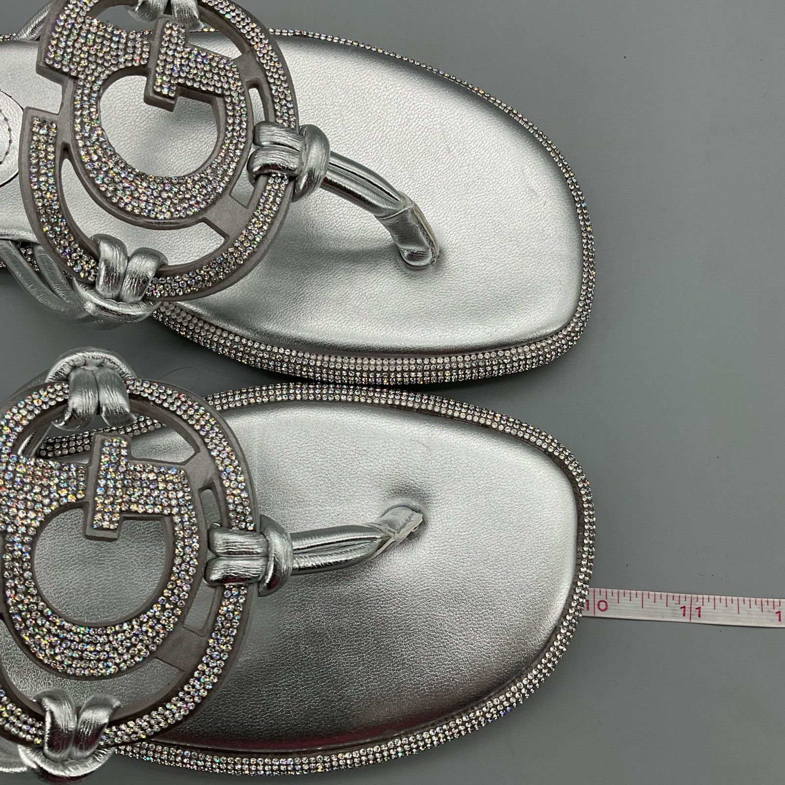 Guess NEW Guess Women’s Saima G Cutout Sandals Silver Size 7M Size US 7 / IT 37 - 7 Thumbnail
