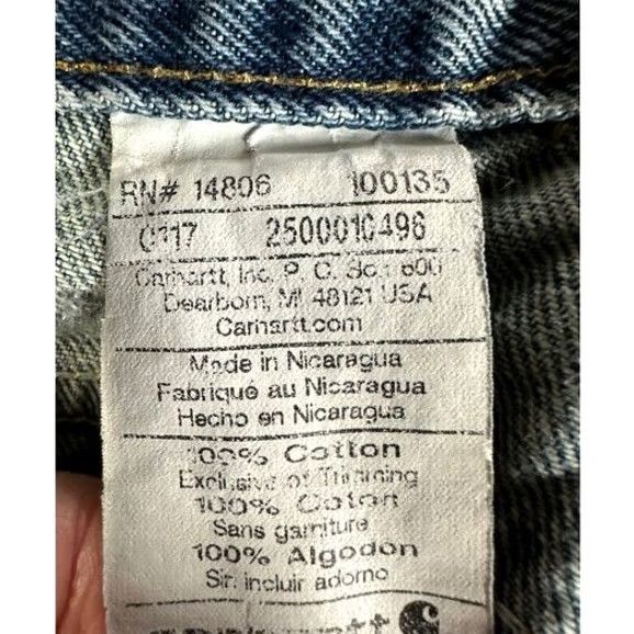Carhartt Carhartt Jeans Men 44X30 Blue Light Wash Traditional Fit Straight Denim Workwear Size US 44 / EU 60 - 3 Thumbnail
