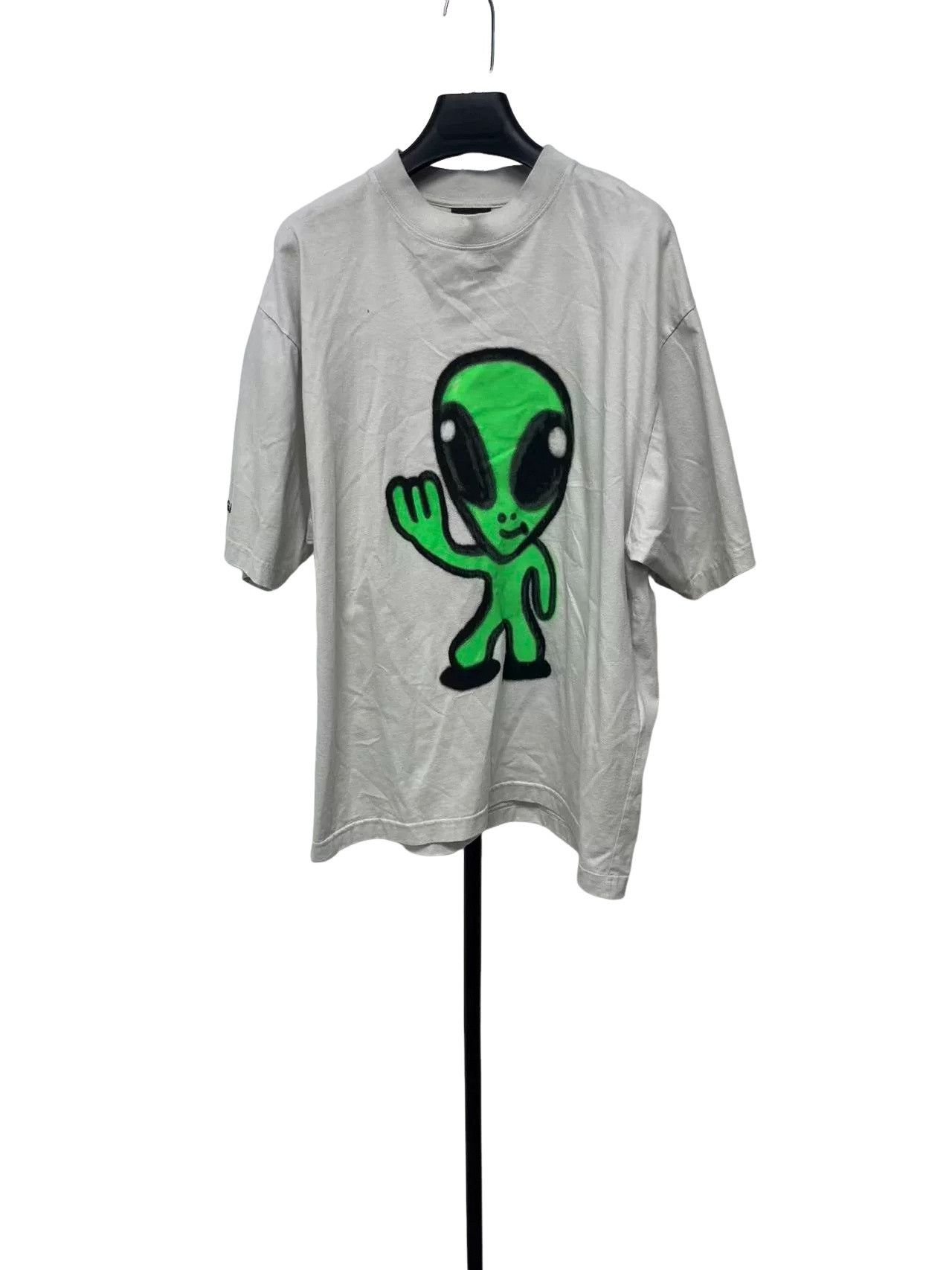 Balenciaga Balenciaga High Summer Alien Print T-Shirt XXS Size US XXS / EU 40 - 1 Thumbnail