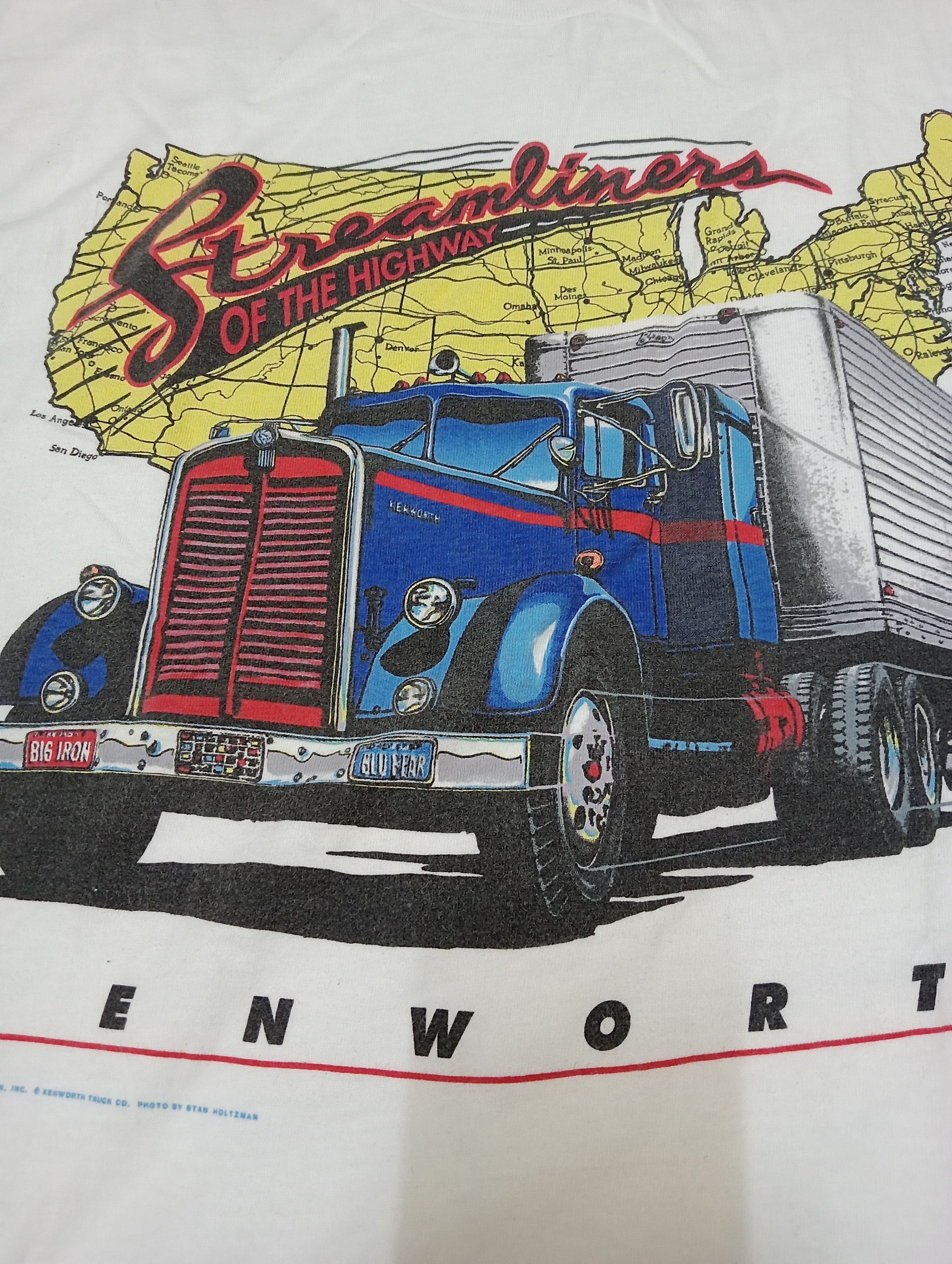 Vintage VINTAGE 1991 TRUCKER GRAPHIC TEE Size US L / EU 52-54 / 3 - 6 Thumbnail