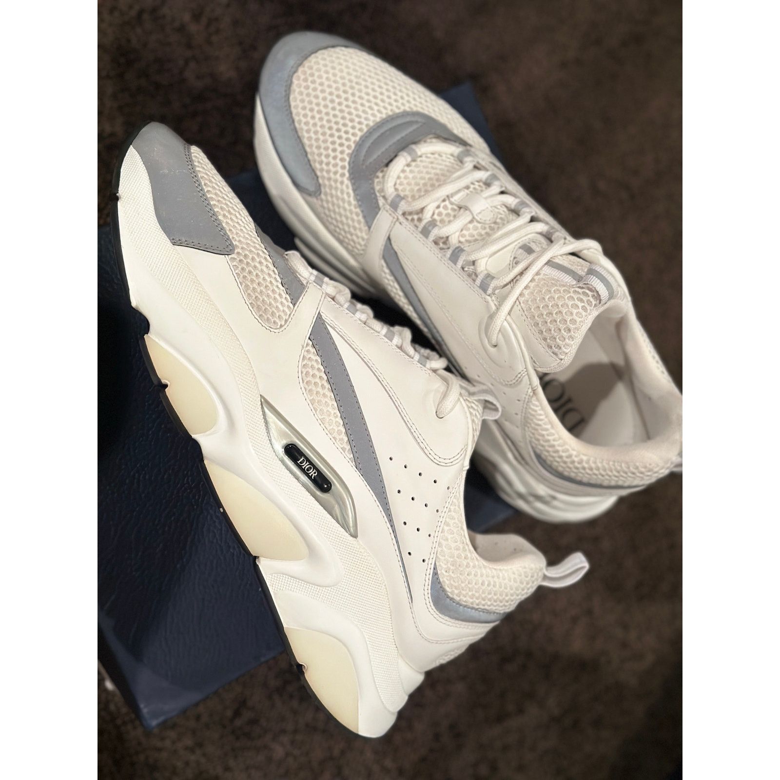 Dior Size 14 - Dior B22 White Sneakers Size US 14 / EU 47 - 5 Thumbnail