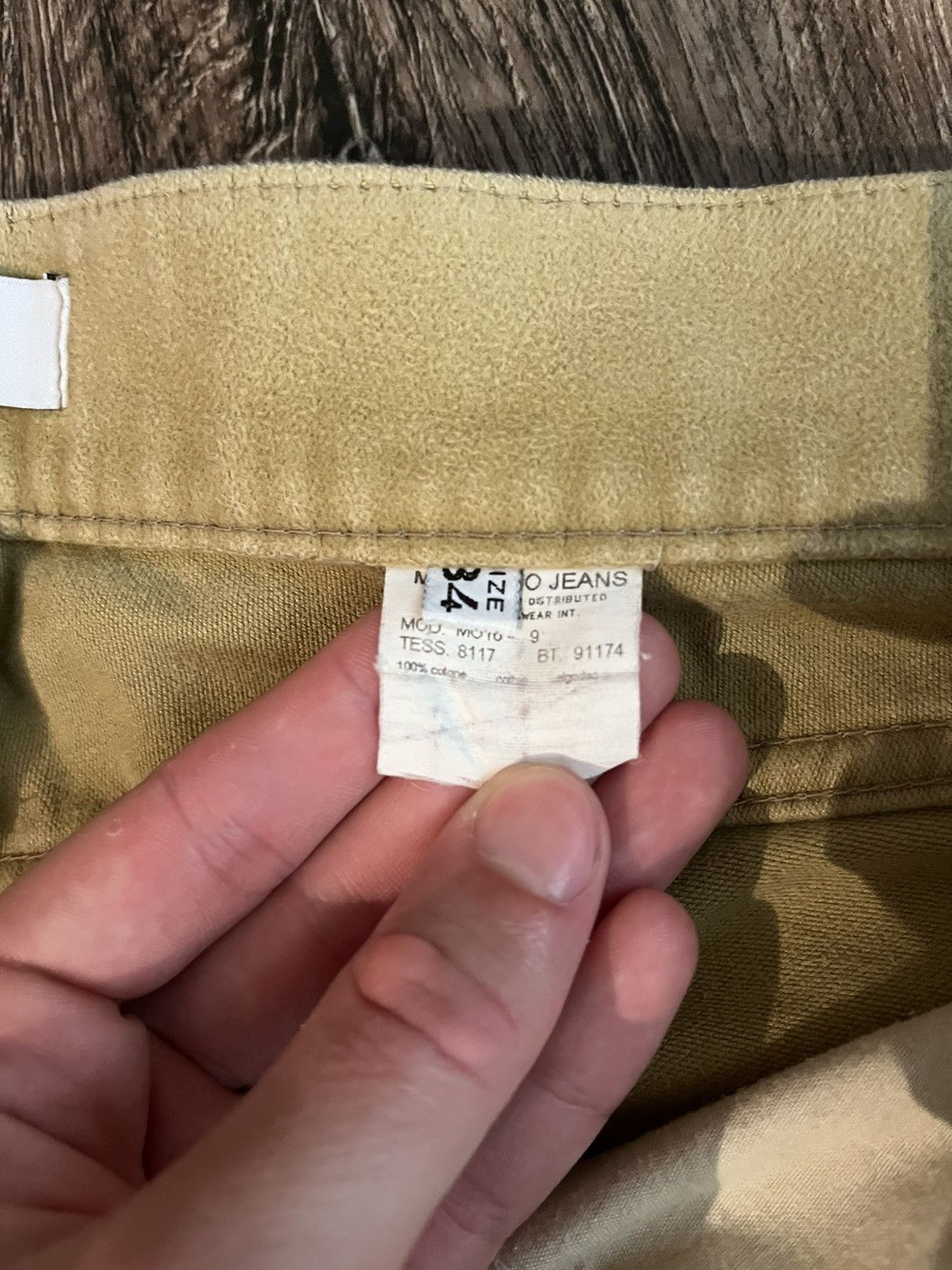 Moschino Vintage 90s Moschino Peace Logo Velour Jeans Made in Italy Size US 34 / EU 50 - 6 Thumbnail