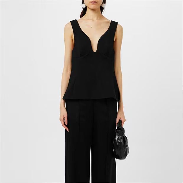 Jil Sander o1g2r1mq1024 Tank Tops in Black Size XXS / US 00 / IT 34 - 3 Thumbnail