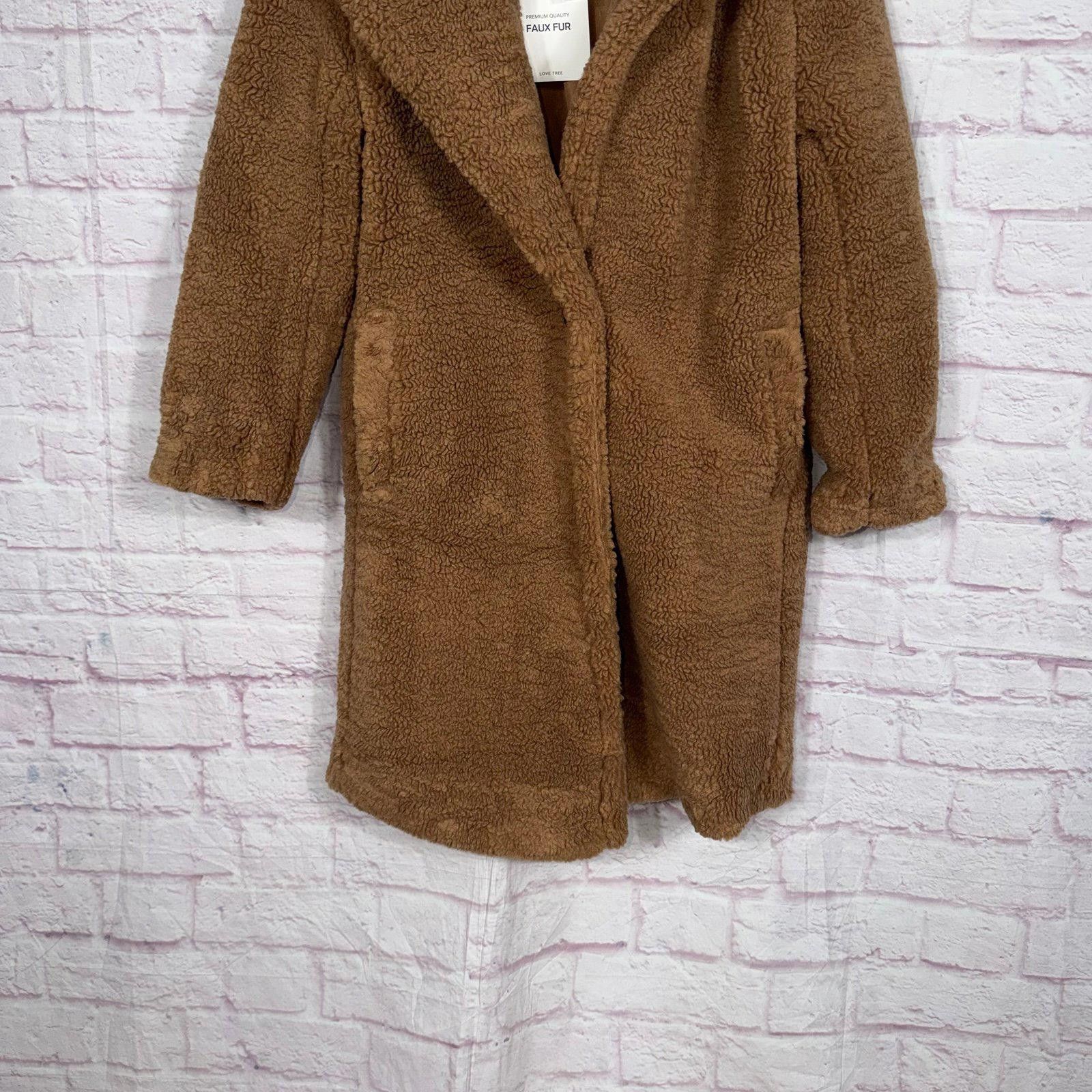 Other Love Tree Faux Fur Teddy Coat Medium NWT Size M / US 6-8 / IT 42-44 - 5 Thumbnail