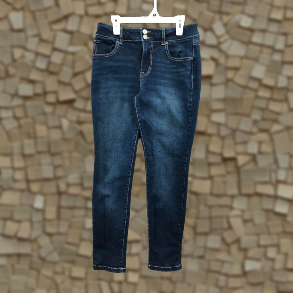 Vintage Maurices Jeans Womens High Rise Skinny Size 4 Dark Wash Blue Denim Size 27" / US 4 / IT 40 - 1 Thumbnail