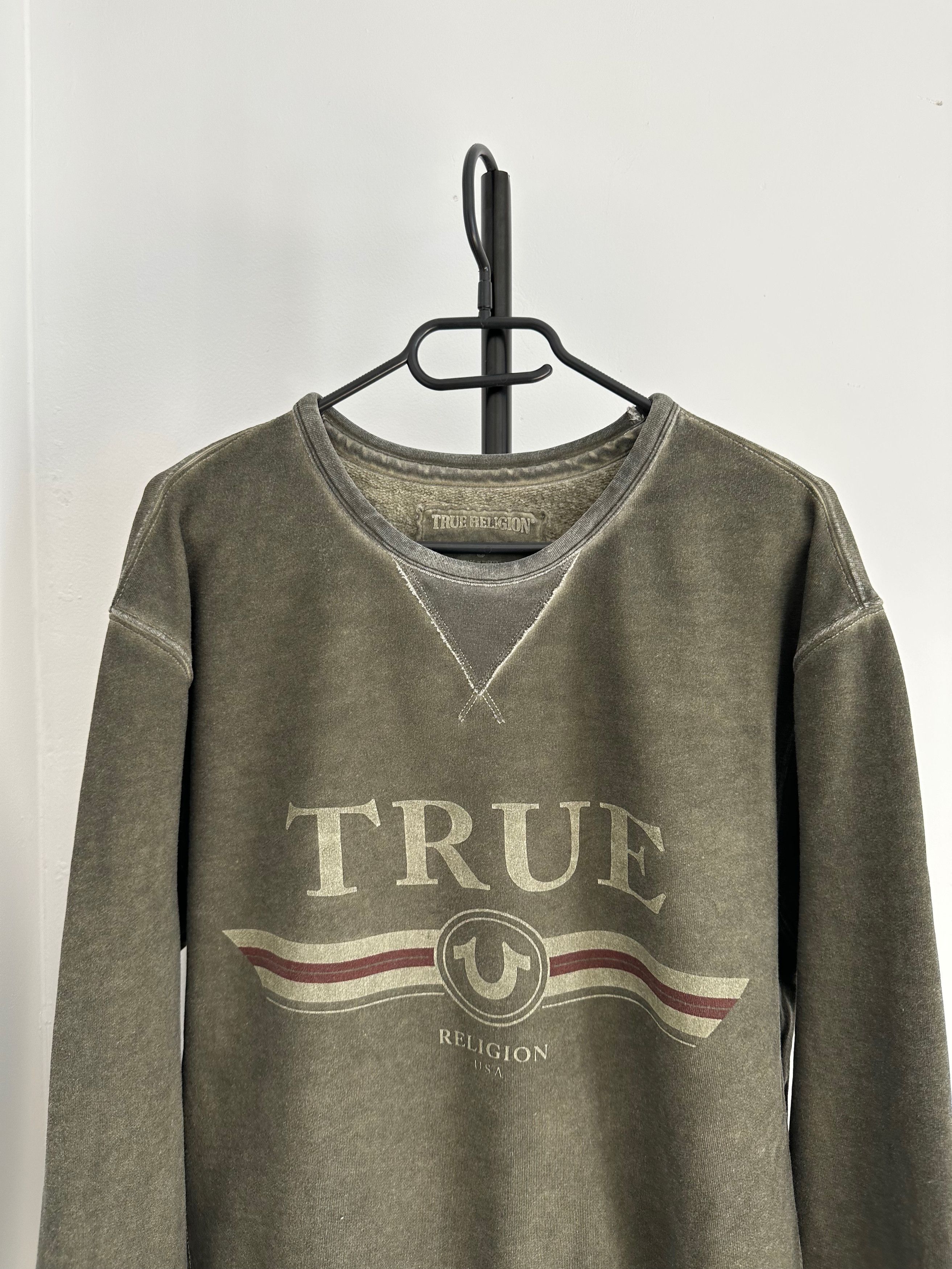 True Religion True Religion Big Logo Crew Sweatshirt Khaki XL Size US XL / EU 56 / 4 - 4 Thumbnail