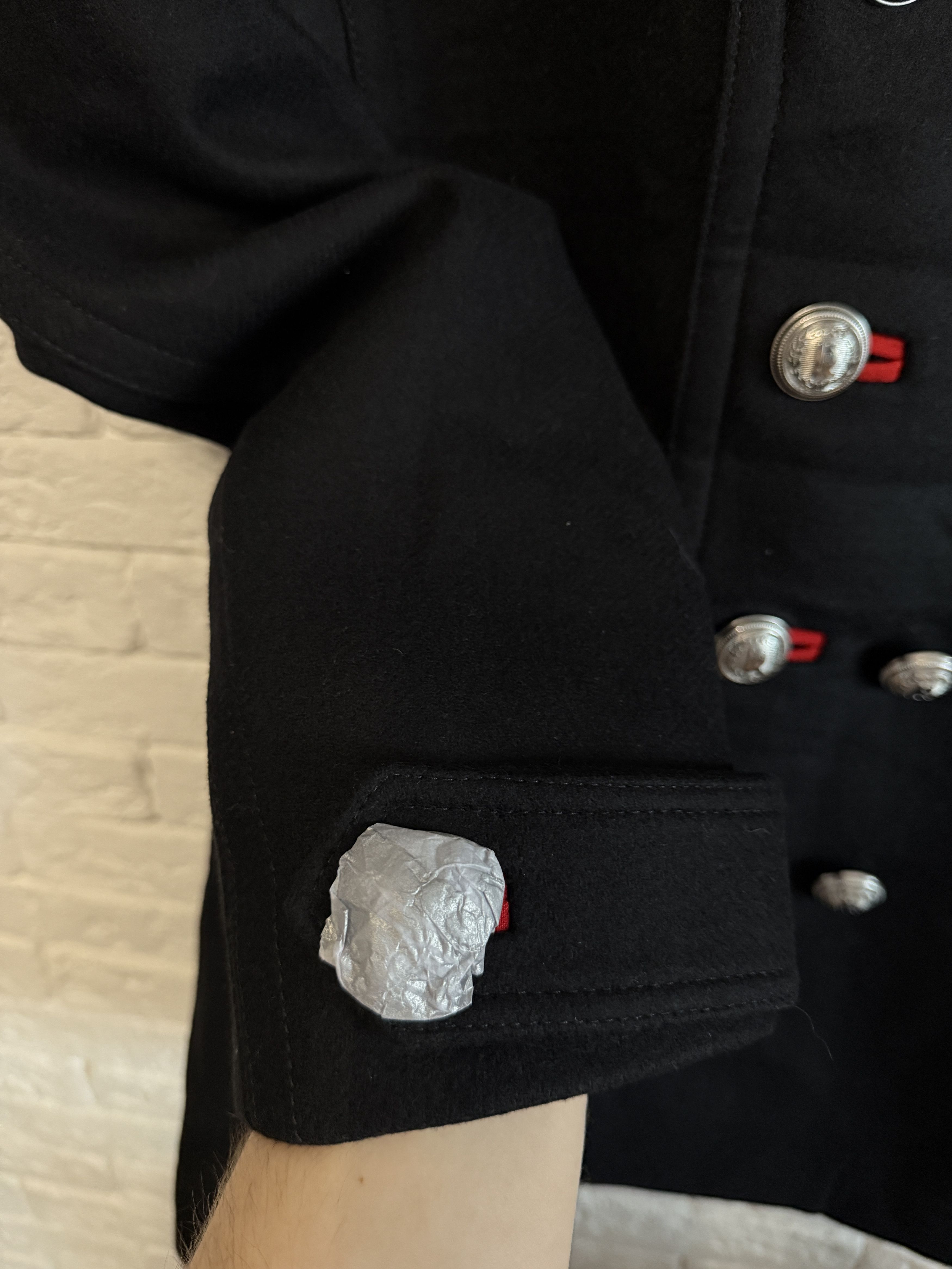 H&M × Paco Rabanne Paco Rabanne x H&M Wool Pea Coat Limited Edition Sz L Size L / US 10 / IT 46 - 5 Thumbnail