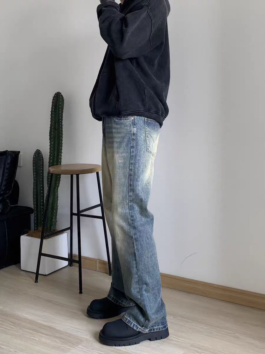Japanese Brand × Vintage Vintage Striped Washed Loose Casual Jeans Size US 34 / EU 50 - 4 Thumbnail