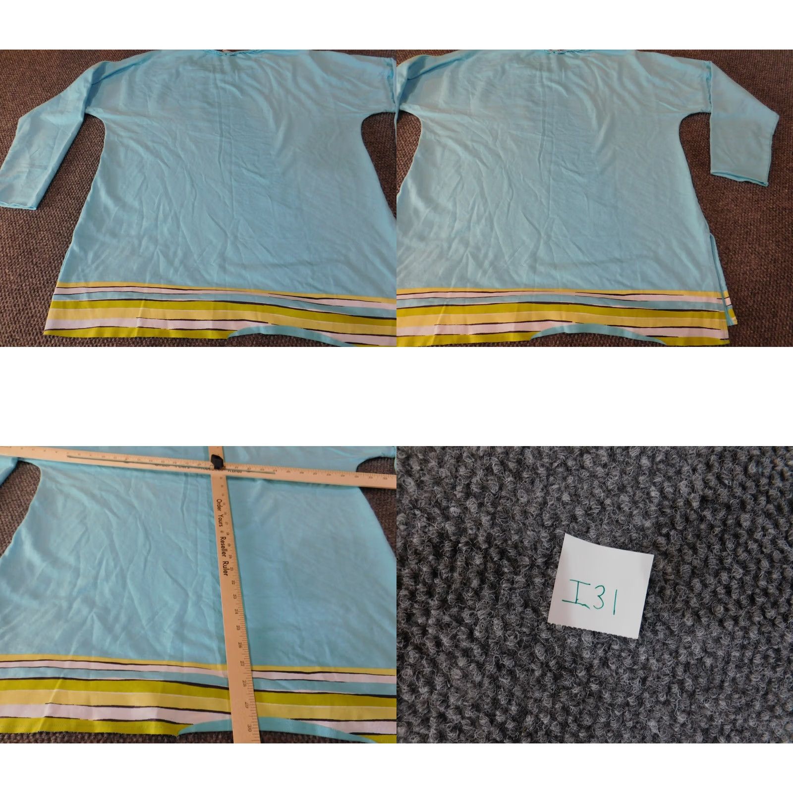 Vintage Crown & Ivy Womens Blouse 2XL Blue Crew Neck Pullover Pocket Striped Graphic Knit 100% Cotton Regular Comfort Casual Girls/Women Size XXL / US 16-18 / IT 52-54 - 8 Thumbnail