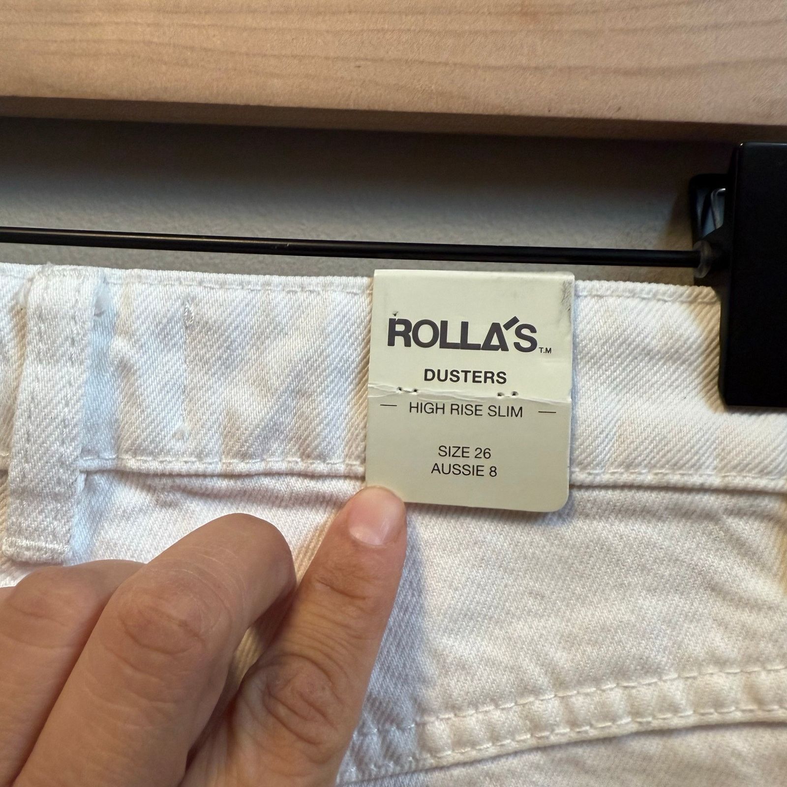 Rolla's Rolla’s Size 26 Dusters High Rise Straight Jean White New Size 26" / US 2 / IT 38 - 7 Thumbnail