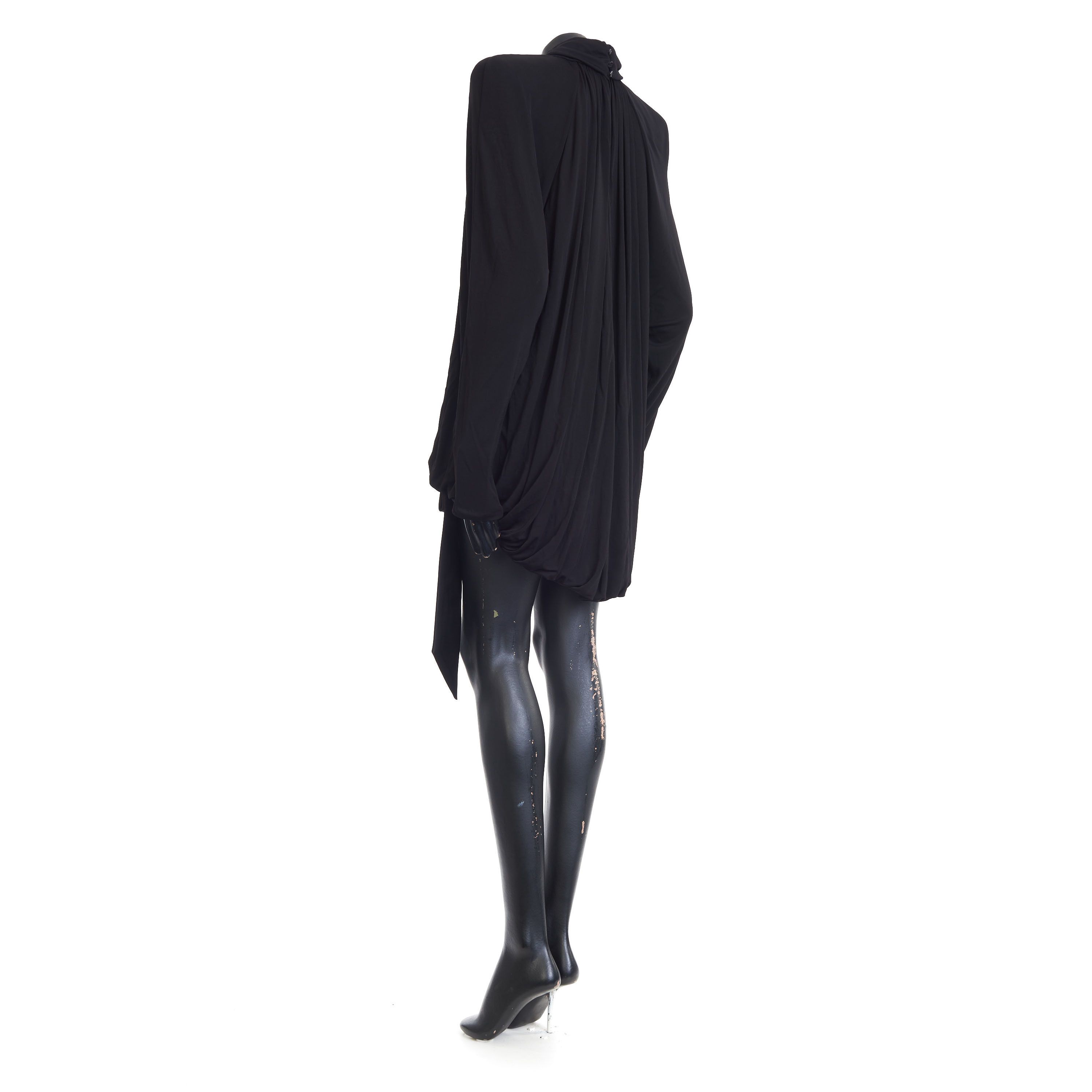 Saint Laurent Paris Draped Dress In Satin Crepe Jersey Size M / US 6-8 / IT 42-44 - 4 Thumbnail