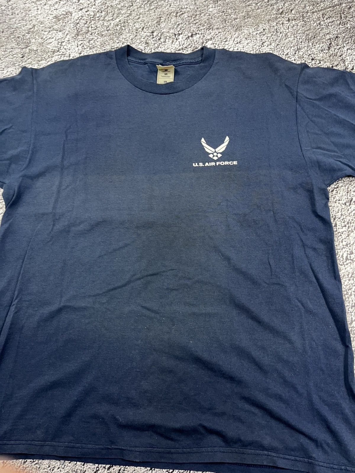 Vintage Vintage 90s USAF Logo Fighter Jet Trashed T Shirt Size US XL / EU 56 / 4 - 3 Thumbnail