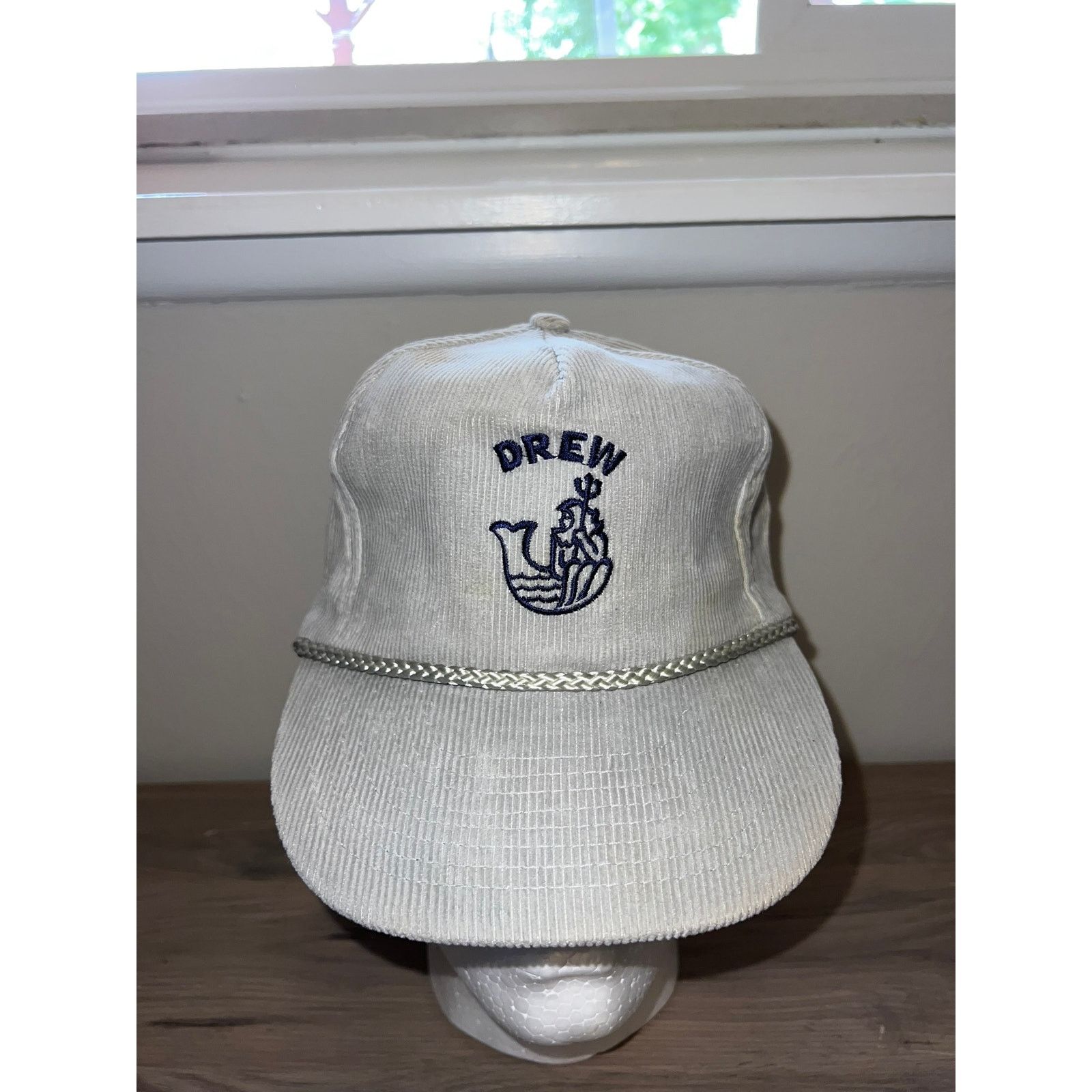 Vintage Vintage Drew mermaid Logo Sailor Corduroy Hat Headwear VTG Size ONE SIZE - 2 Thumbnail