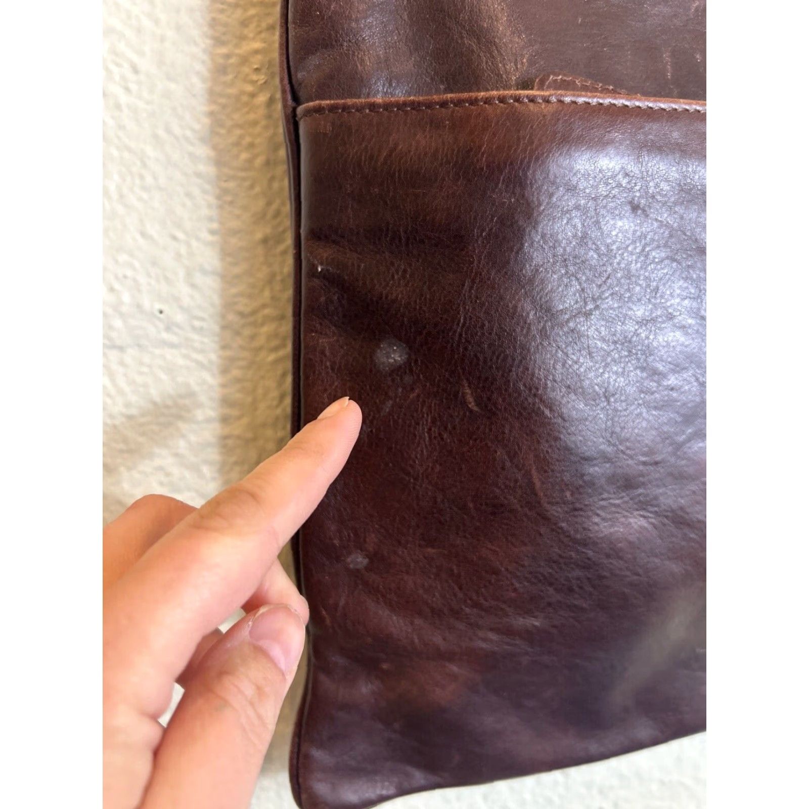 Vintage Valentina Crossbody Bag Brown Leather Made In Italy 12x10.5 Womens Size ONE SIZE - 3 Thumbnail