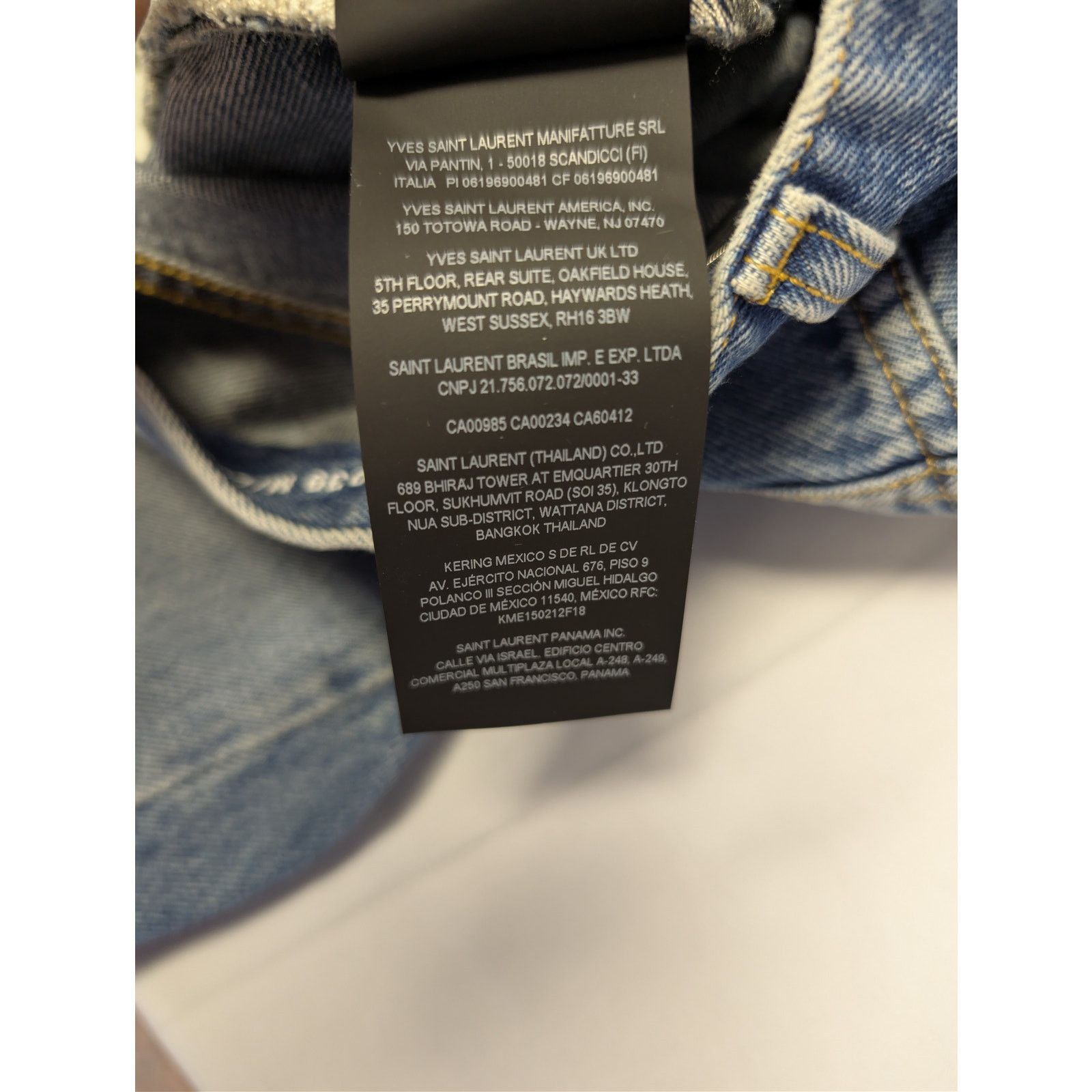 Saint Laurent Paris o1rshd1 Long Extreme Baggy Globe Sky Denim Jeans in Blue Size US 34 / EU 50 - 20 Thumbnail