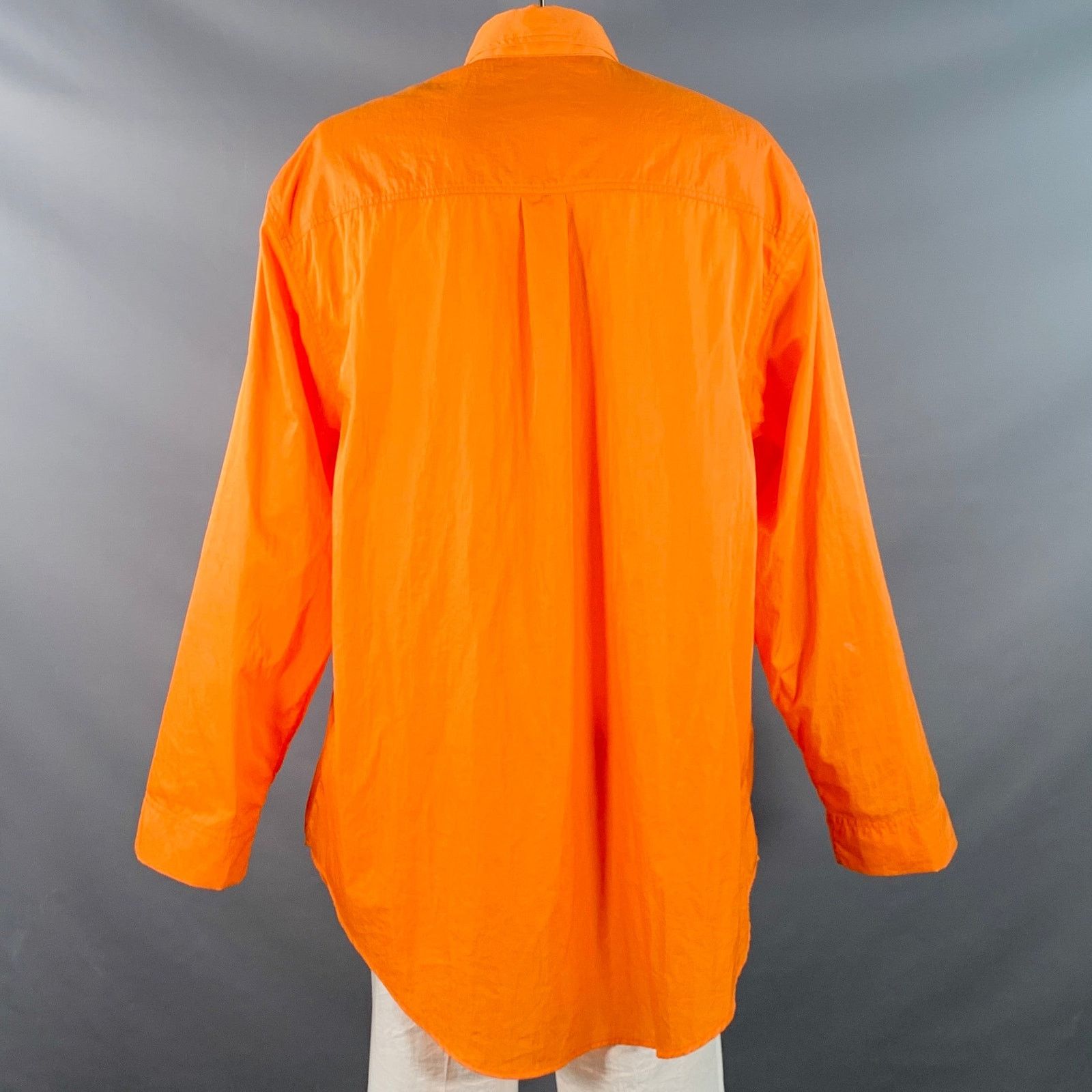 Frankie Shop Size L Orange Polyester Button Down Collar Oversized Shirt Size US L / EU 52-54 / 3 - 4 Thumbnail