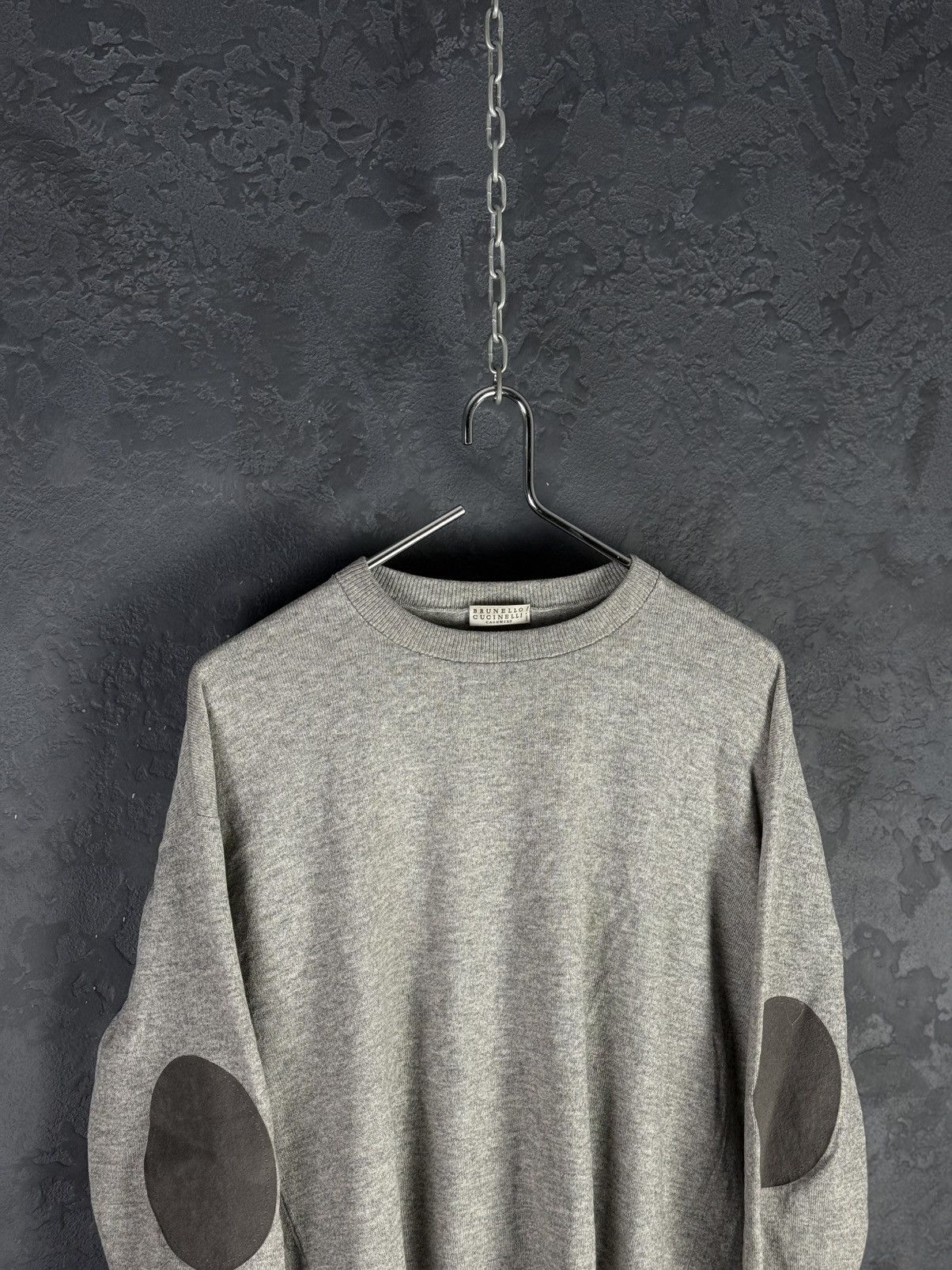 Brunello Cucinelli BRUNELLO CUCINELLI Cashmere Elbow Patch Women’s Sweater Size M / US 6-8 / IT 42-44 - 5 Thumbnail