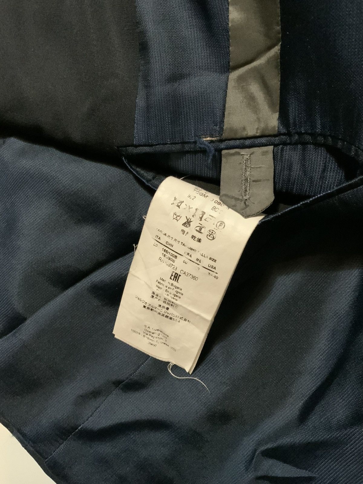 Armani Collezioni Armani Collezioni M Line Navy Wool Two Button Blazer Jacket Size US S / EU 44-46 / 1 - 10 Thumbnail