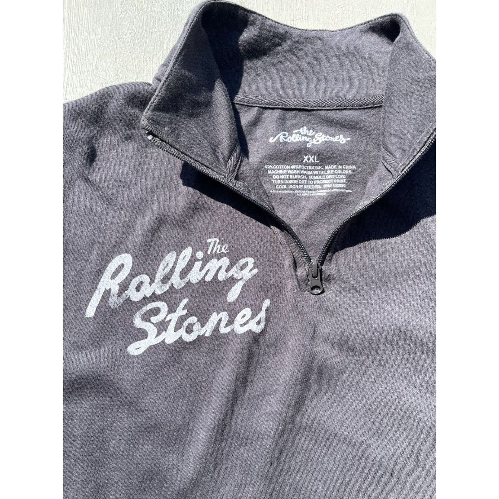 Vintage The Rolling Stones Sweater Women 2XL Gray Pullover British Rock Classic Tongue Mick Size XXL / US 16-18 / IT 52-54 - 4 Thumbnail