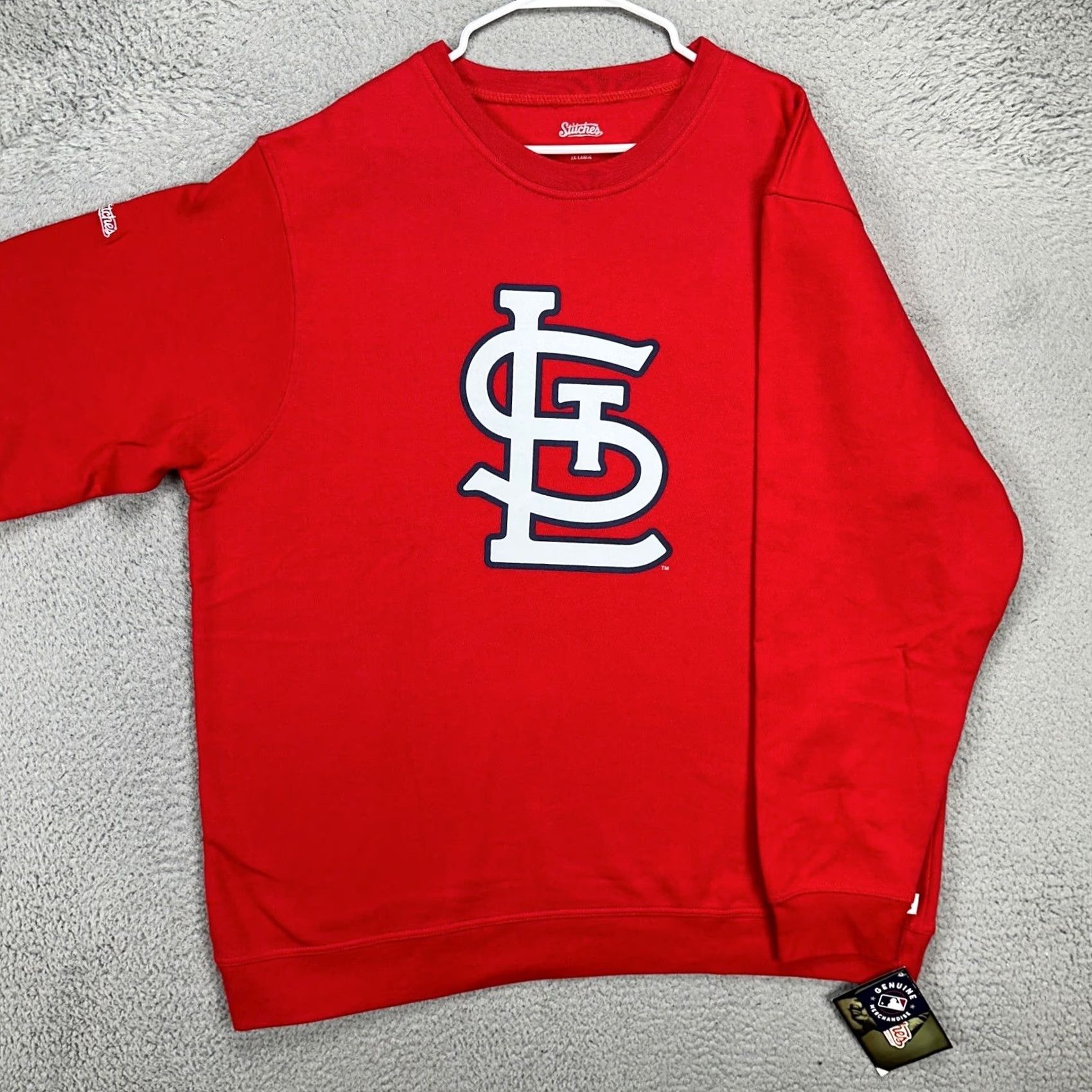Vintage VINTAGE? No. Stitches St. Louis Cardinals Crewneck Sweatshirt Mens 2XL Red Pullover Shirt Sweatshirt Outdoor Walking Men Size US XXL / EU 58 / 5 - 2 Thumbnail