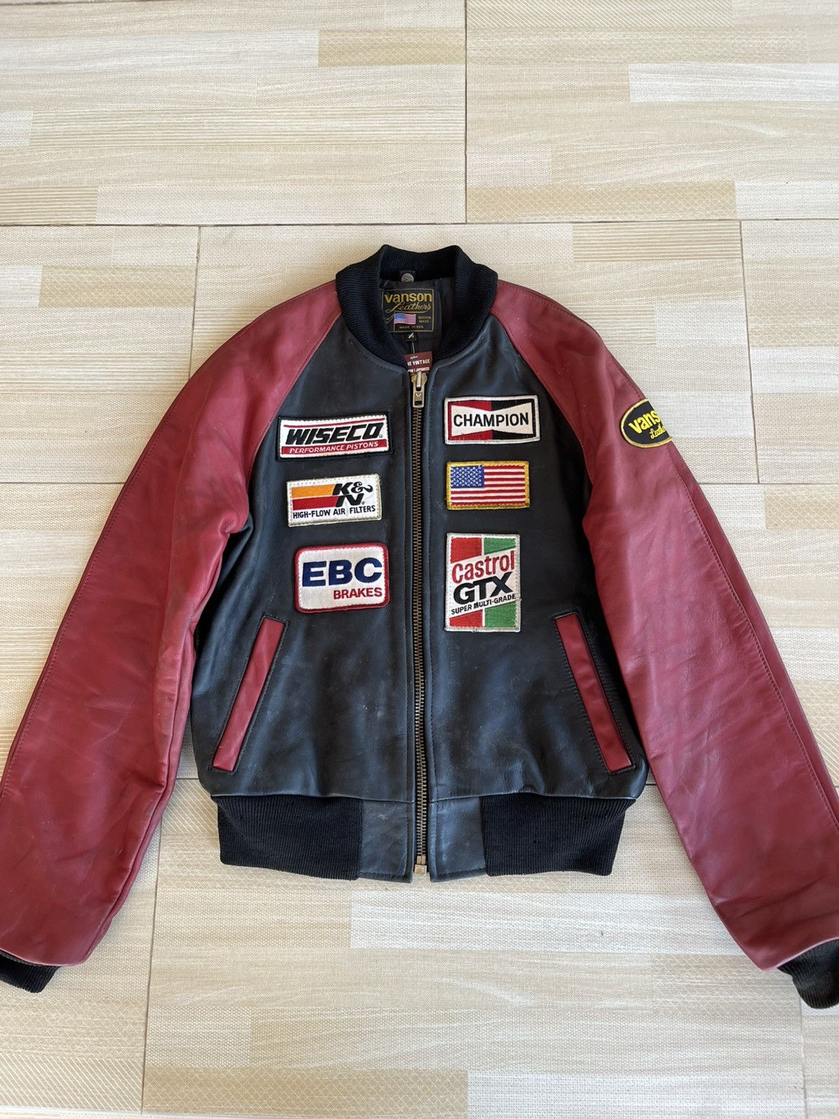 Vanson Leathers Vtg Vanson Leathers PRJ Race Team Jacket Boxy Cut TJP Size US S / EU 44-46 / 1 - 2 Thumbnail