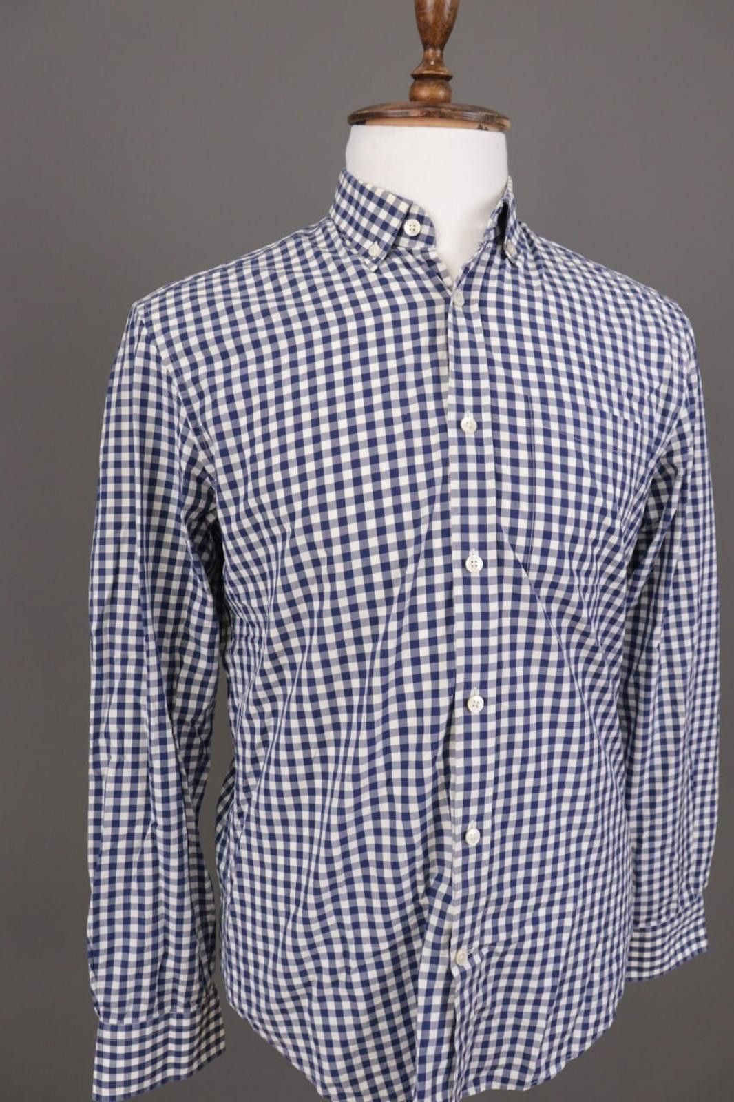 Gieves & Hawkes Gieves & Hawkes Blue Check Button Down Dress Shirt Size M Size US M / EU 48-50 / 2 - 4 Thumbnail