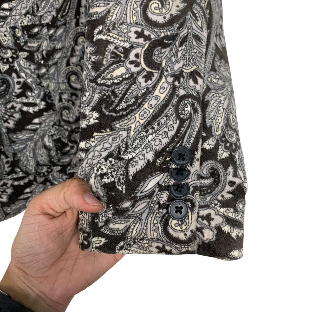 Lands' End LAND’S END Paisley Design Blazer Jacket #2809-C127 Size M / US 6-8 / IT 42-44 - 7 Thumbnail