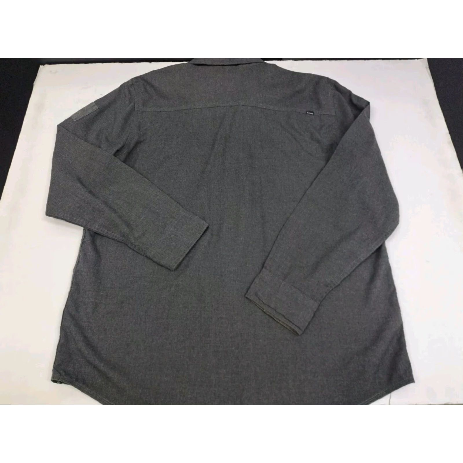 Hurley Hurley Mens Long Sleeve Button-Up Shirt/Jacket XL Gray Cotton Polyester Knit Pockets Solid Classic Size US XL / EU 56 / 4 - 6 Thumbnail