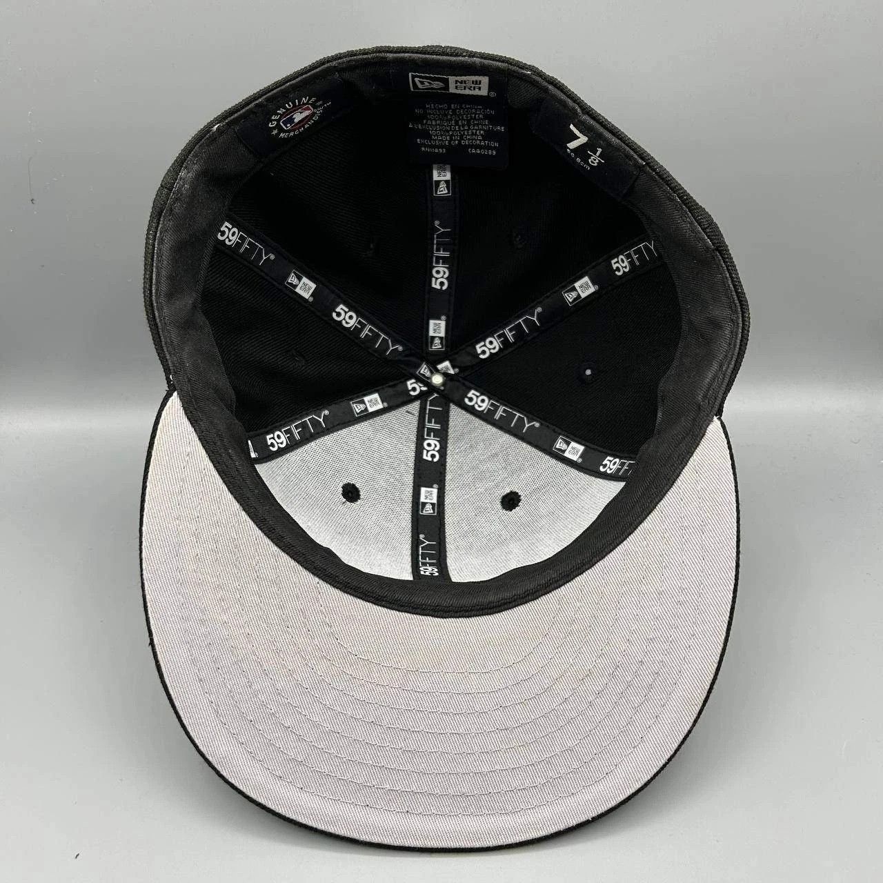 New Era Los Angeles LA Dodgers Hat Men 7 1/8 Black MLB Fitted Cap Size ONE SIZE - 2 Thumbnail