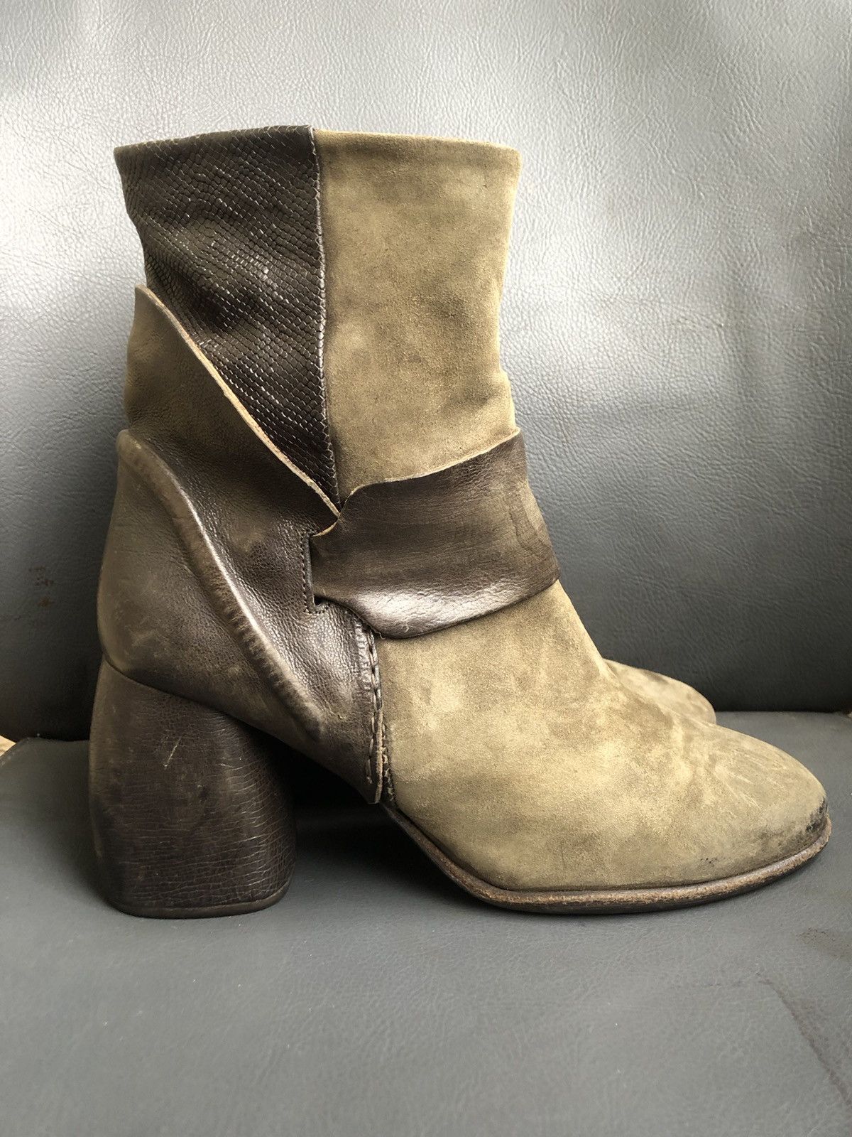 A.S.98 A.S 98 Grean Leather Women’s Boots Size 37 Size US 7 / IT 37 - 3 Thumbnail