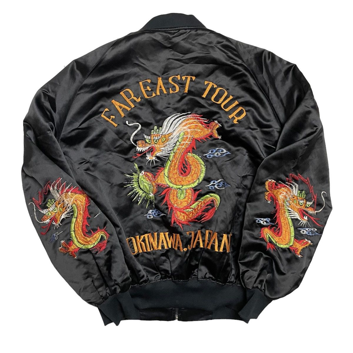 image of Vintage 1980S Us Marine Far East Tour Japanese Souvenir Jacket - M/l in Black, Men's (Size Medium)