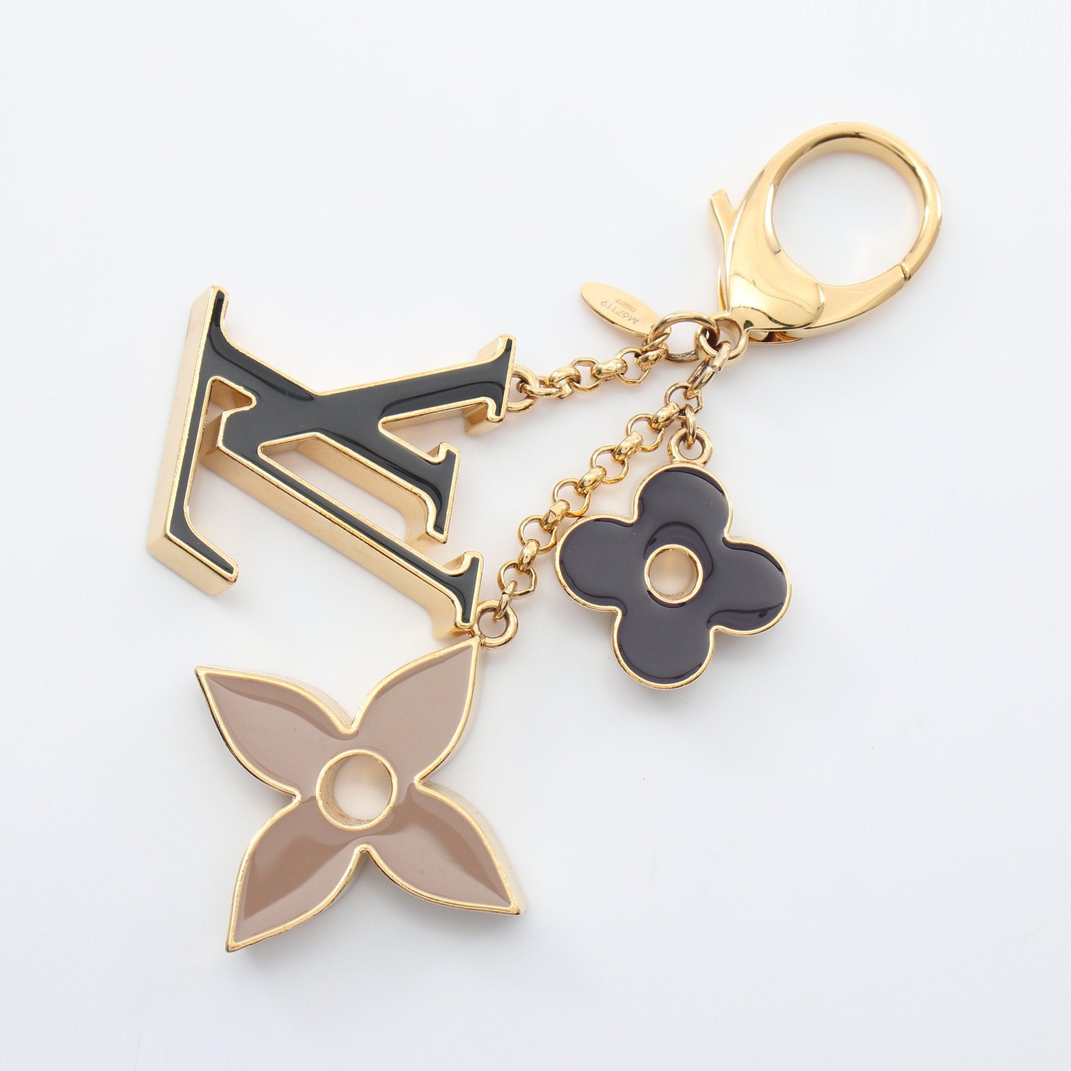 Louis Vuitton Louis Vuitton Bag Charm Fleur De Monogram Key Ring Gp Gold Multicolor Size ONE SIZE - 1 Thumbnail