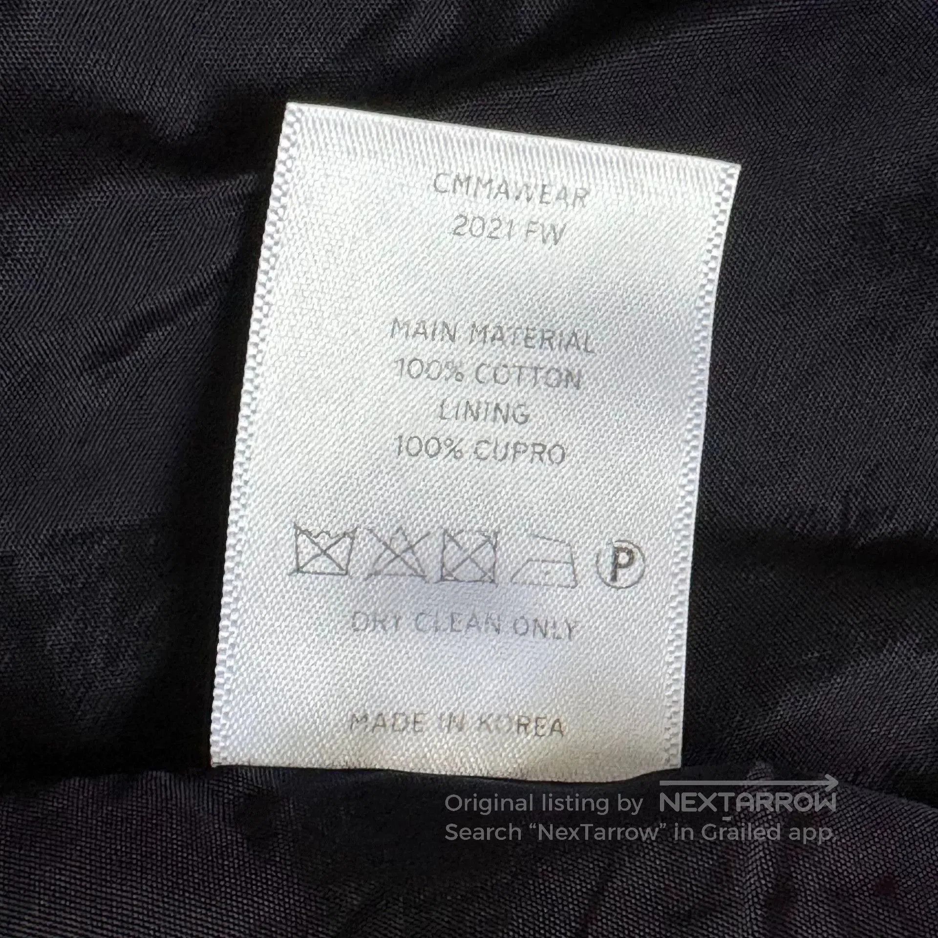 CMMAWEAR crescent cut work jacket with zipper. Size M / US 6-8 / IT 42-44 - 7 Thumbnail