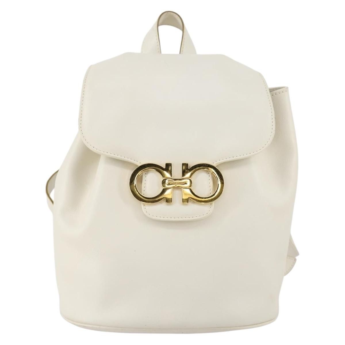 Salvatore Ferragamo Salvatore Ferragamo Gancini Backpack Leather Size ONE SIZE - 1 Thumbnail