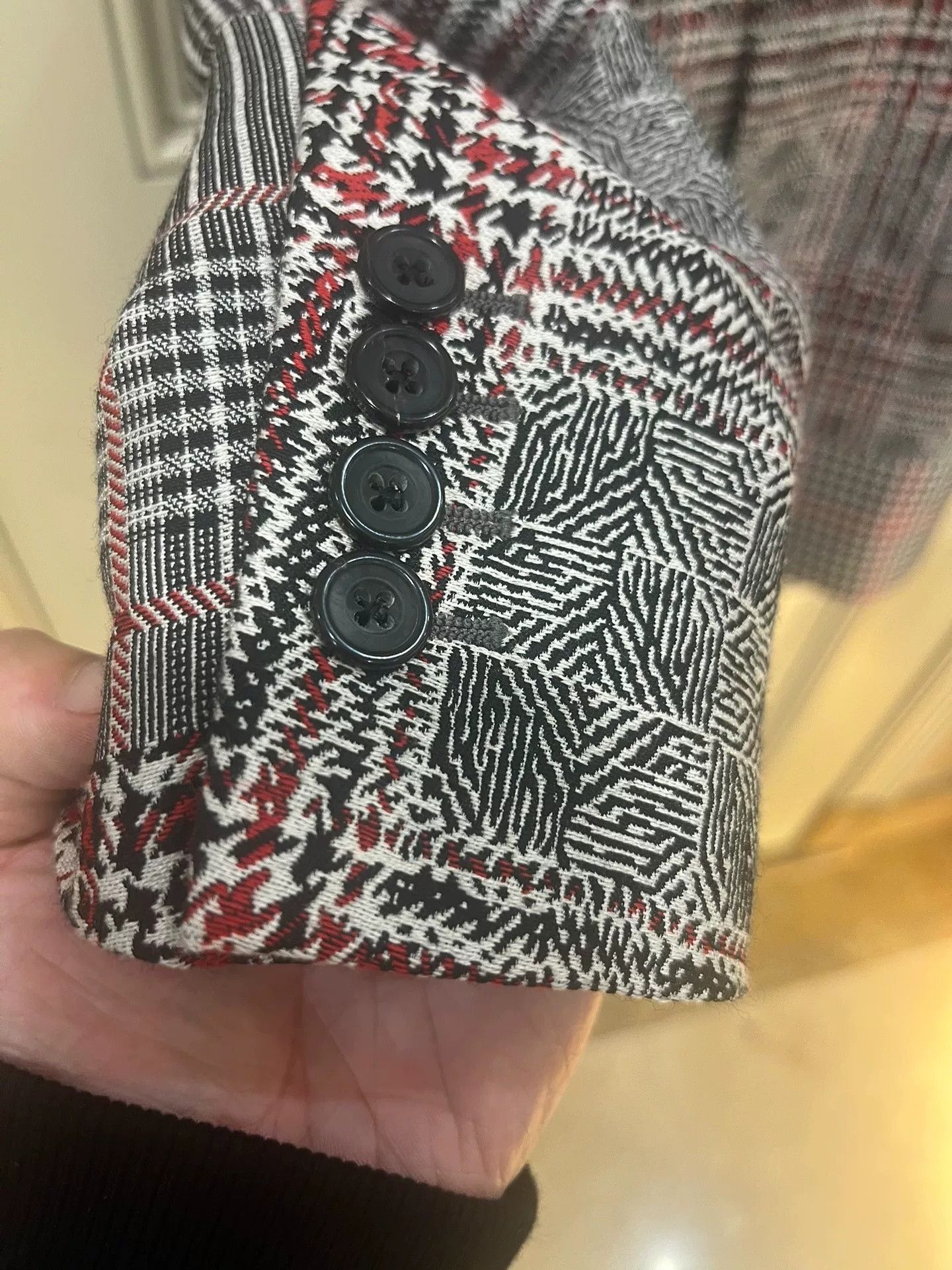Alexander McQueen Alexander McQueen Wool Prince of Wales Patchwork Suit Size US S / EU 44-46 / 1 - 4 Thumbnail