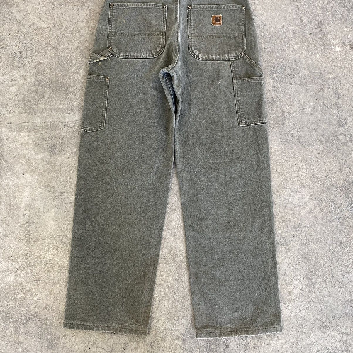 Carhartt VTG Carhartt Double Knee Faded Dirty Carpenter Pants Size US 31 - 17 Thumbnail