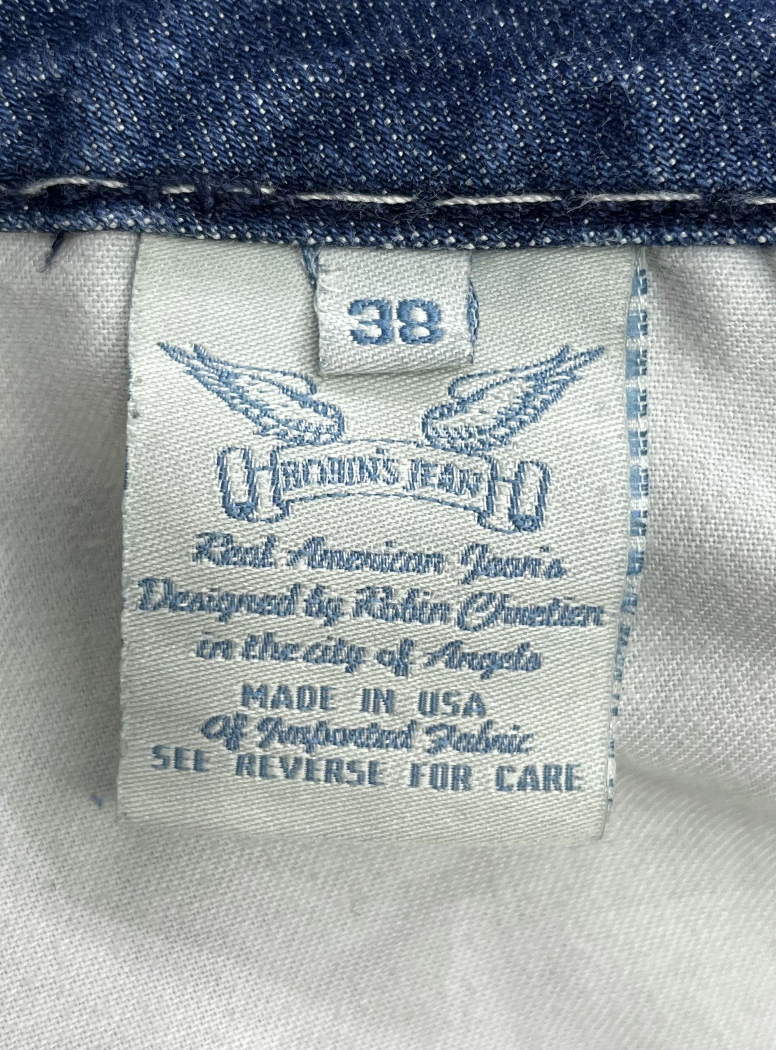 Robins Jeans 🔥ROBIN’S JEANS Gold Wings Embroidered Big Stitch Distressed Size US 38 / EU 54 - 11 Thumbnail
