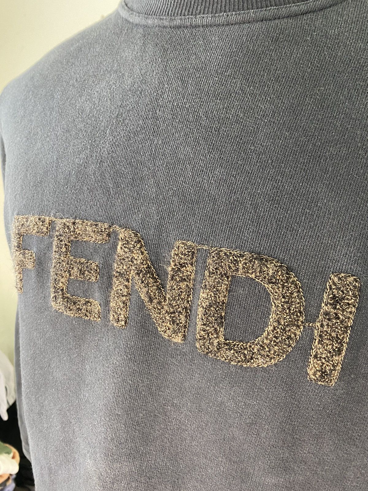 Vintage Fendi black cotton blend sweatshirt