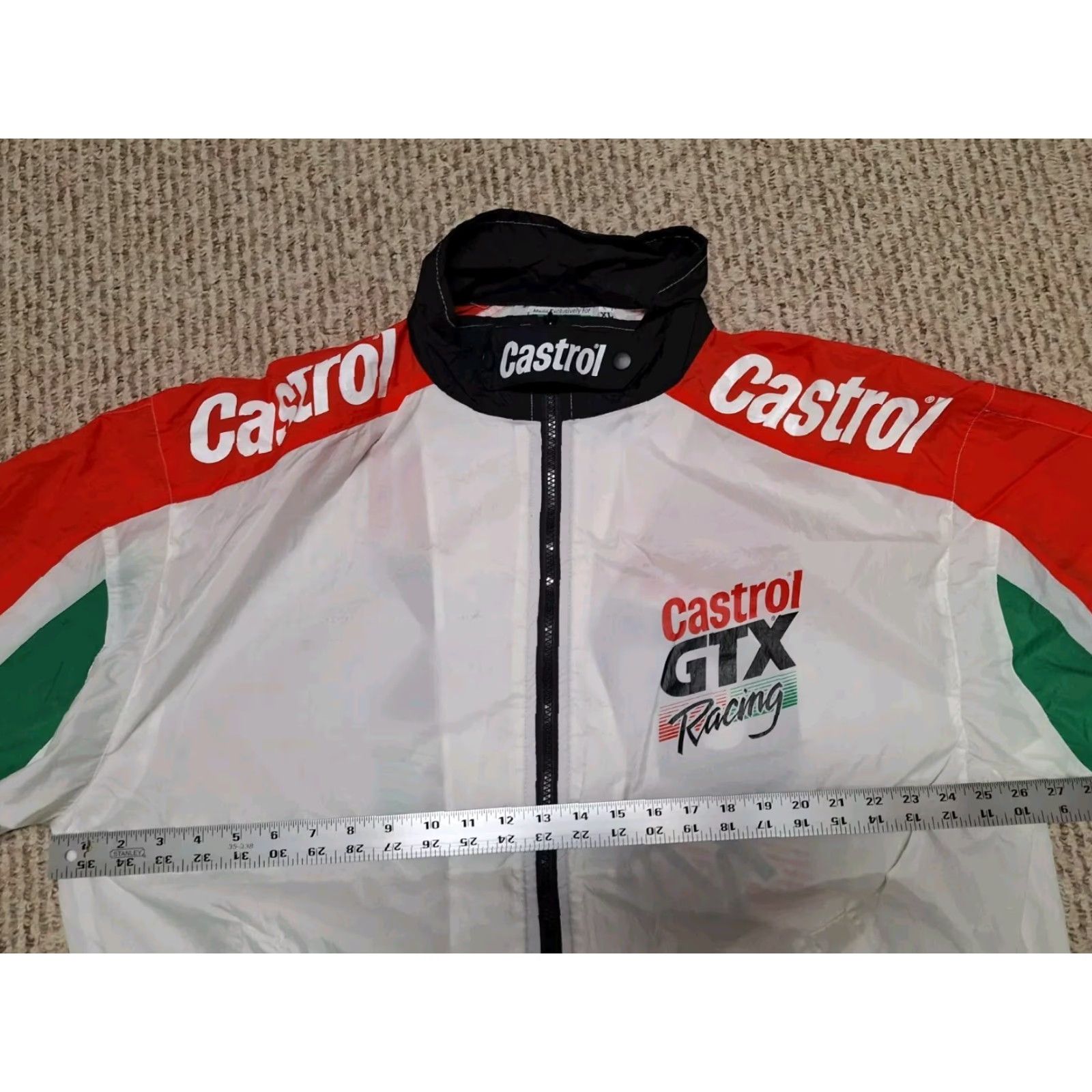 NASCAR VINTAGE Castrol GTX Drag Racing Nascar Retro Zip Light Windbreaker Jacket XL Size US XL / EU 56 / 4 - 3 Thumbnail