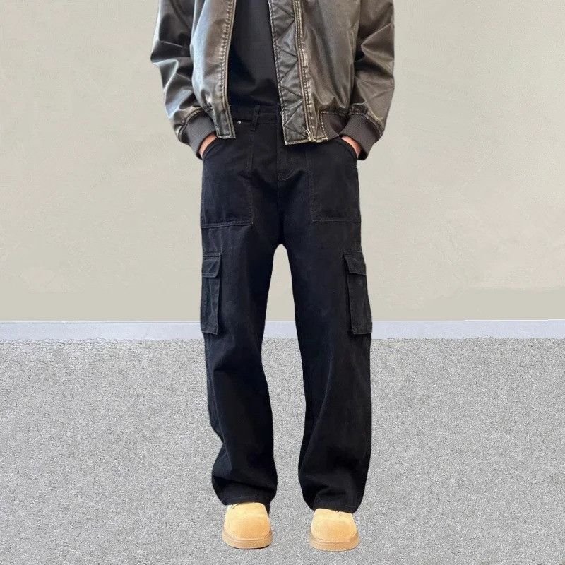 Vintage Y2K Streetwear Black Casual Baggy Cargo Jeans Size US 30 / EU 46 - 5 Thumbnail