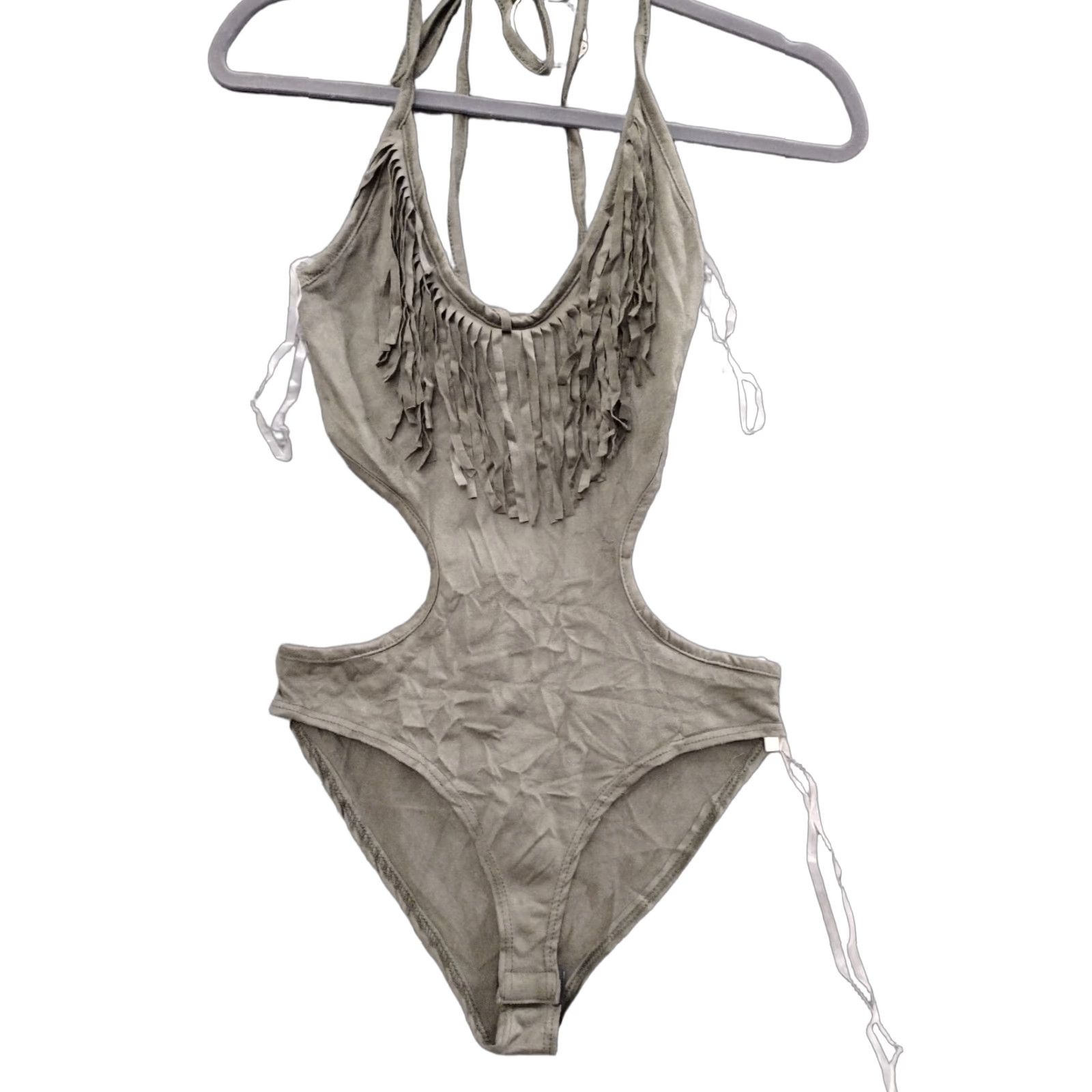 Olive Codigo Fringe Bodysuit Women's Olive Gray S Size S / US 4 / IT 40 - 1 Thumbnail