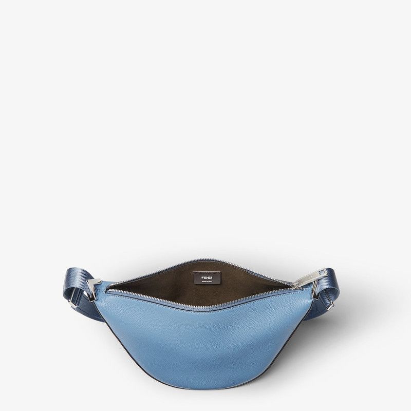 Fendi o1s1wg110526 Fendi Roma Leather Fendi Melon Small in Blue Size ONE SIZE - 4 Thumbnail