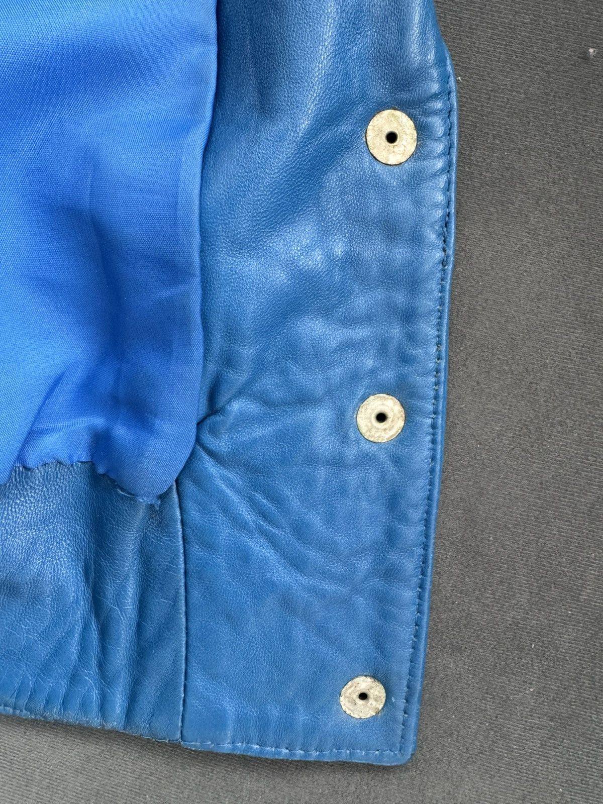 Vintage Vintage Sardar genuine leather blue cropped jacket Size S / US 4 / IT 40 - 13 Thumbnail