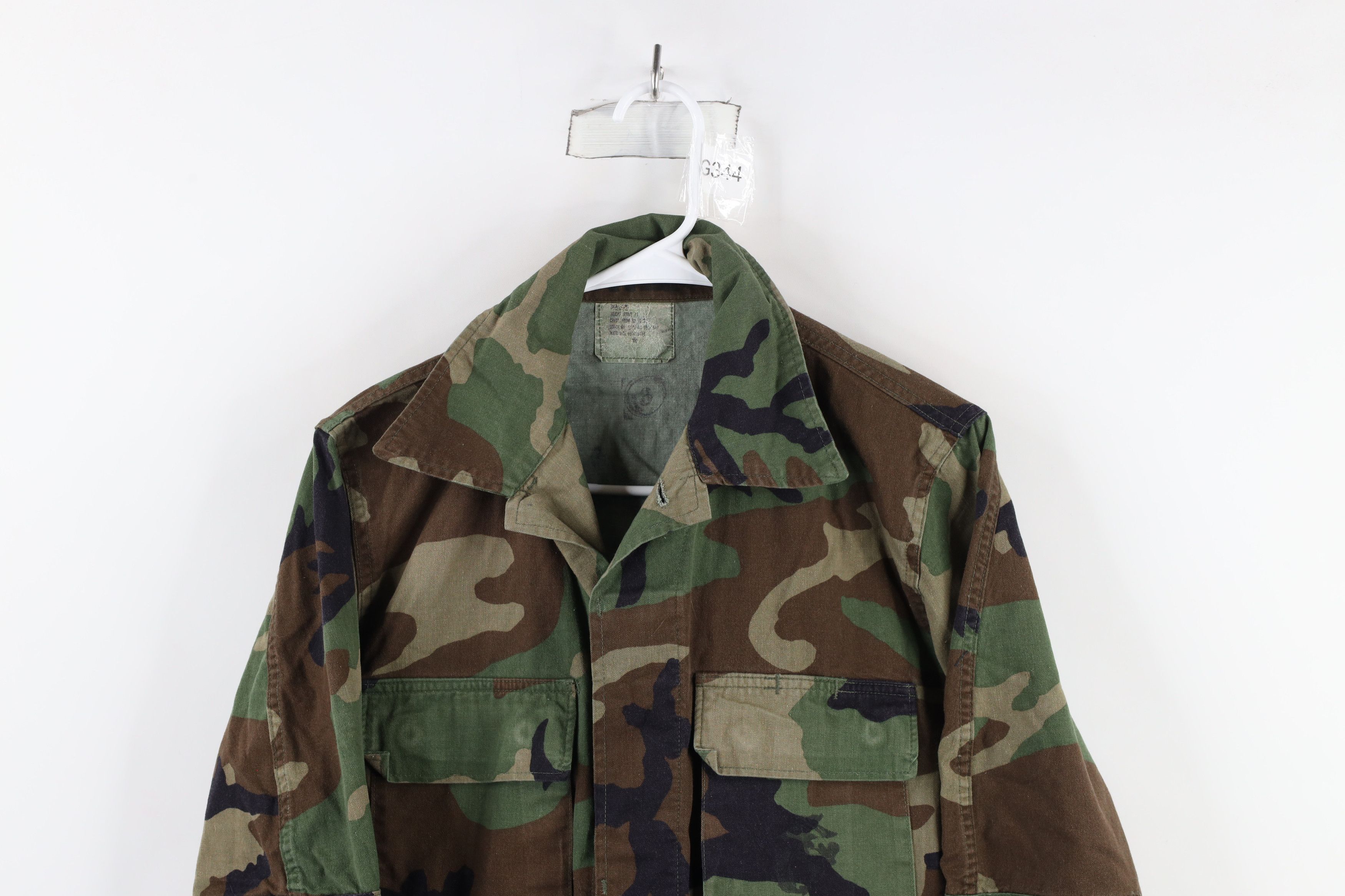 Vintage Vintage 90s USMC Woodland Camouflage Combat Coat Jacket USA Size US S / EU 44-46 / 1 - 2 Thumbnail
