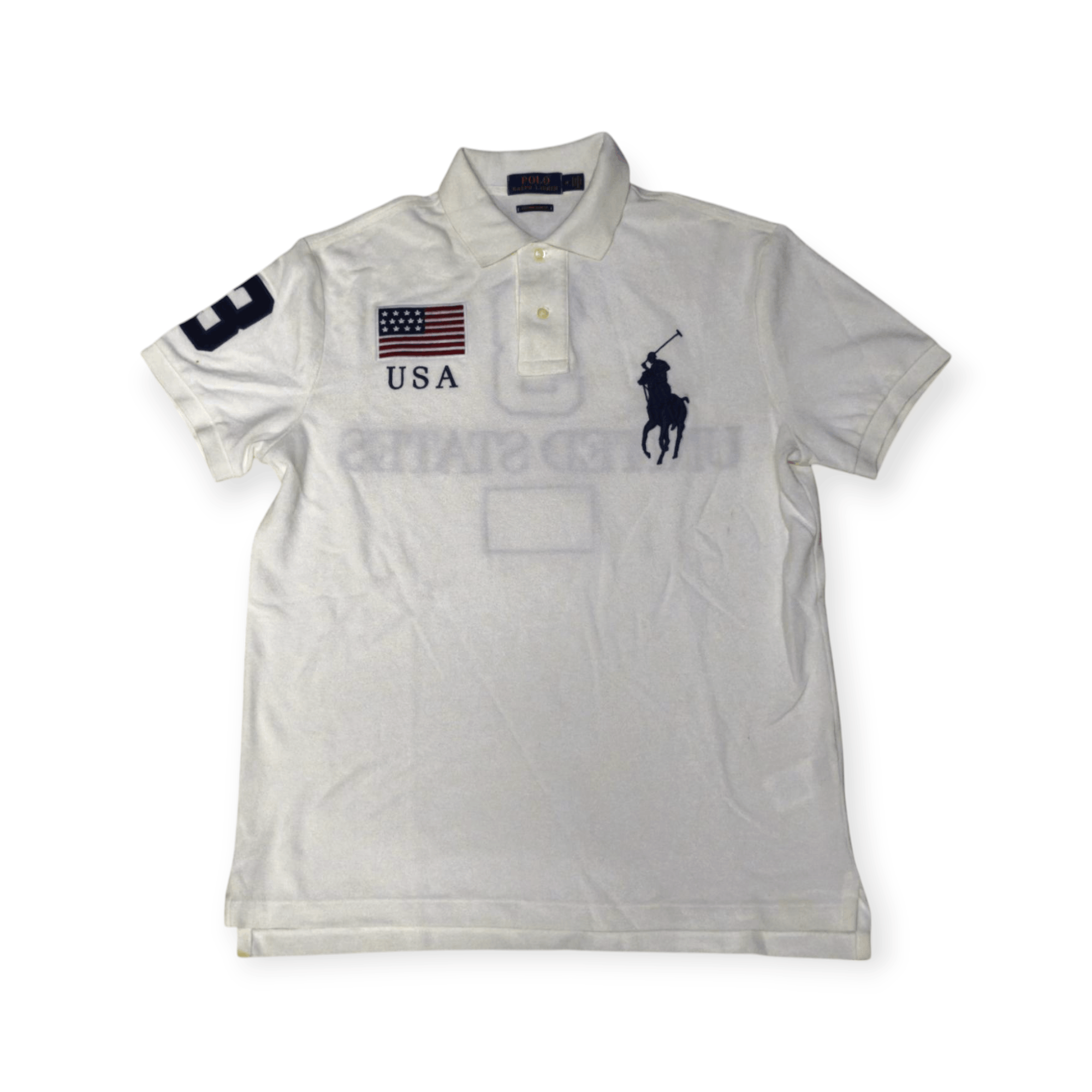 Polo Ralph Lauren Polo Ralph Lauren USA Flag Big Pony Chief Keef Polo Shirt Size US M / EU 48-50 / 2 - 1 Thumbnail