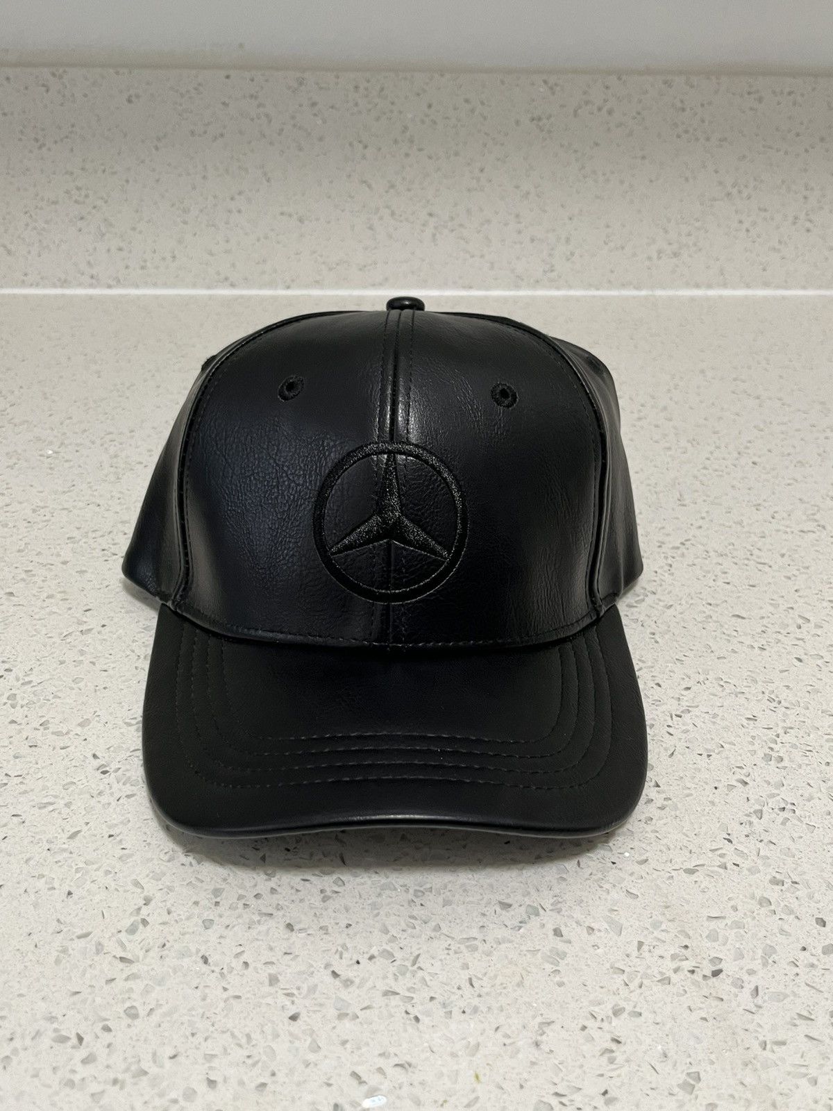 Vintage Vintage Mercedes Benz Logo Leather Hat Adjustable Strap | Grailed