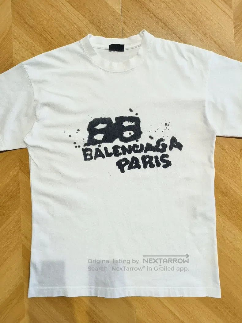 Balenciaga Splashed and Aged T-Shirt
