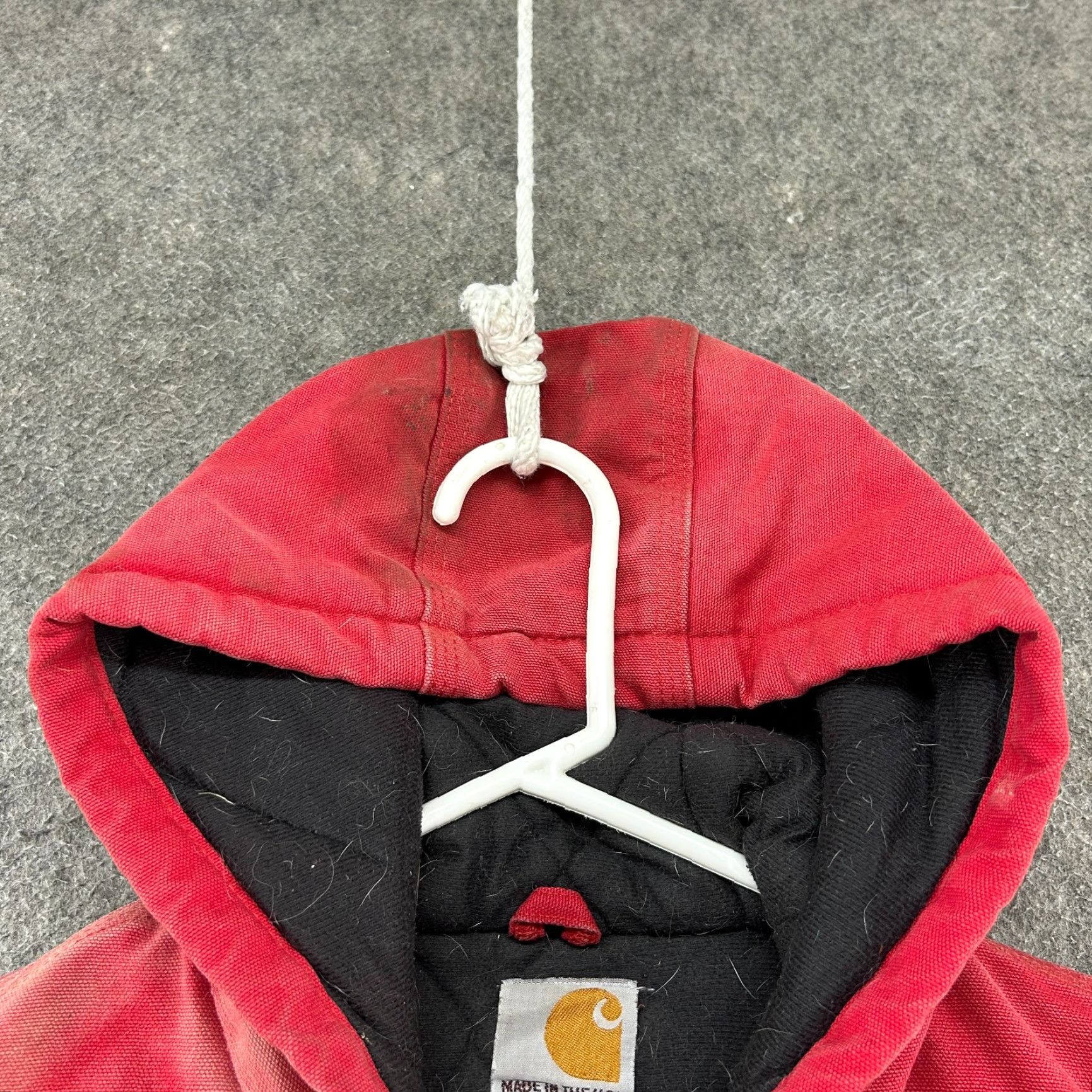 Carhartt VINTAGE Carhartt Jacket Men Small Red Canvas Hooded Treetop Applesauce J130 J140 Size US S / EU 44-46 / 1 - 6 Thumbnail